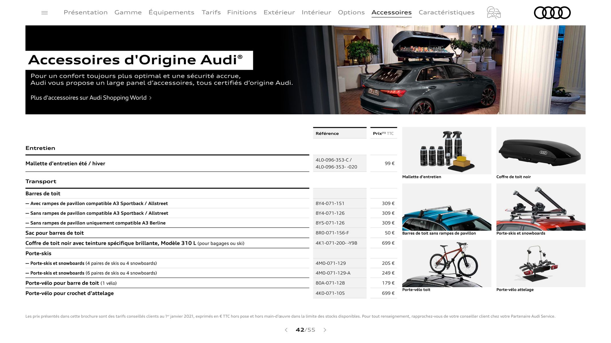 Catalogue Audi A3, page 00042