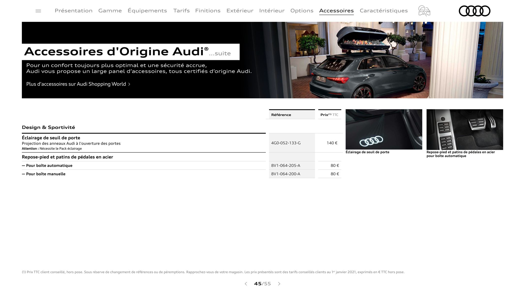 Catalogue Audi A3, page 00045