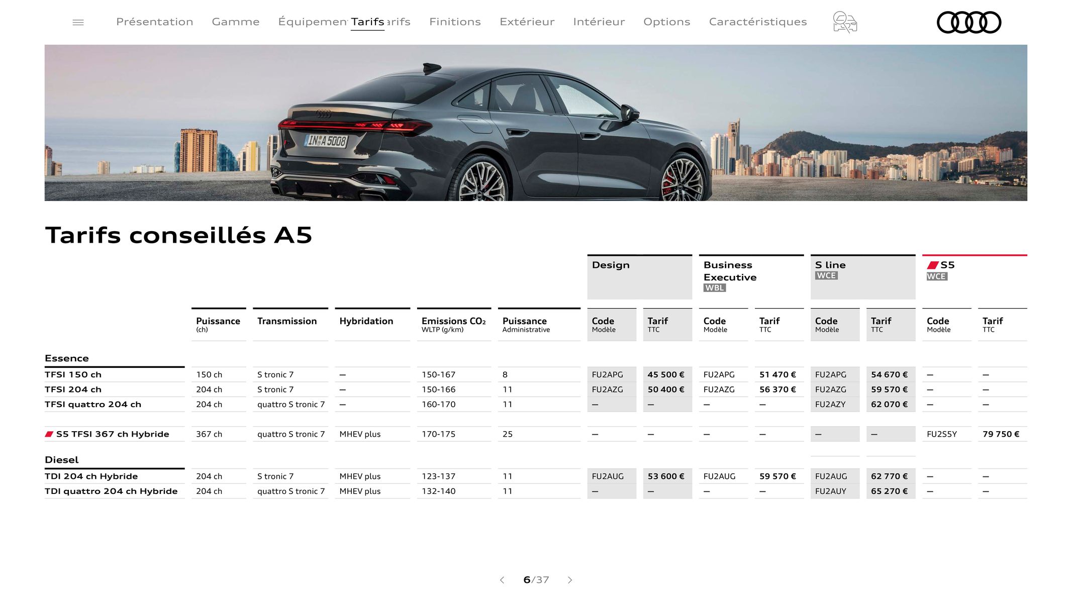 Catalogue Audi A5, page 00006