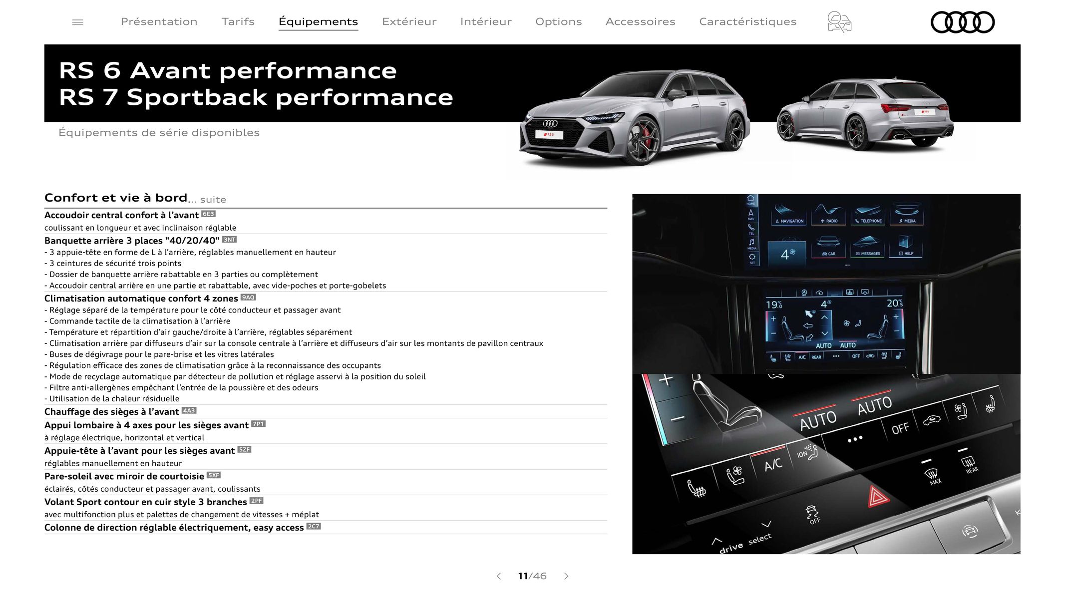 Catalogue Audi RS 6 performance / RS 7 performance, page 00011