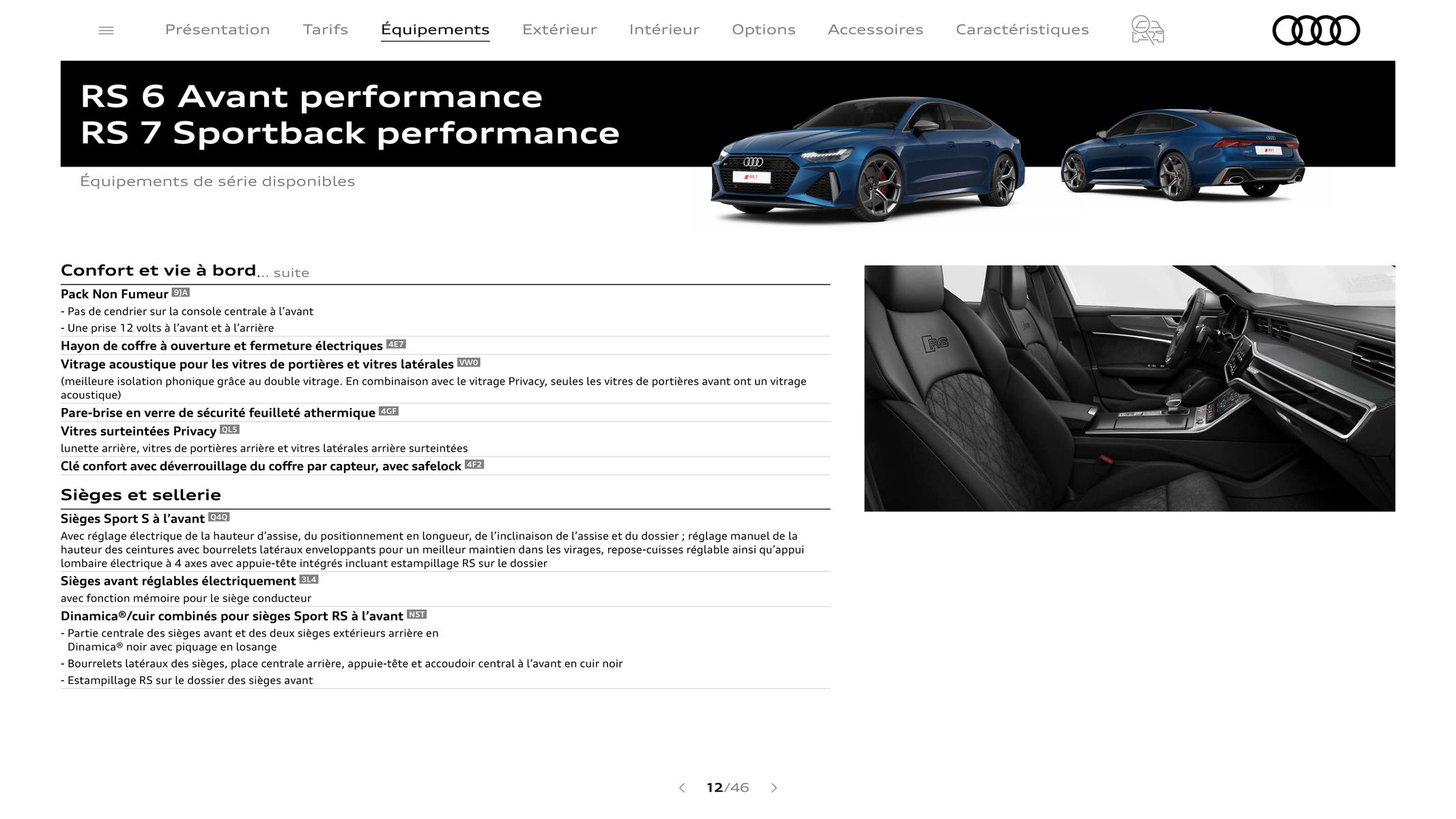 Catalogue Audi RS 6 performance / RS 7 performance, page 00012