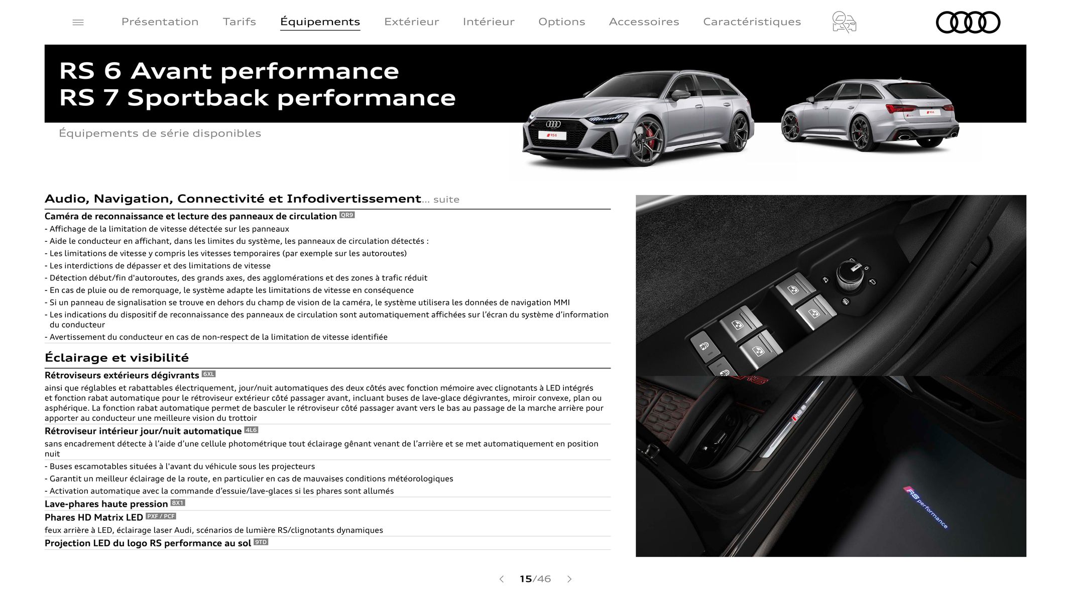 Catalogue Audi RS 6 performance / RS 7 performance, page 00015