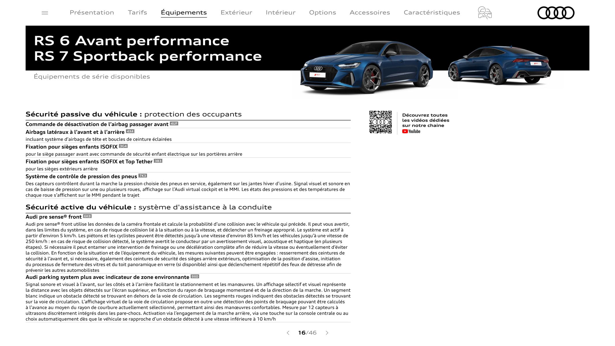 Catalogue Audi RS 6 performance / RS 7 performance, page 00016