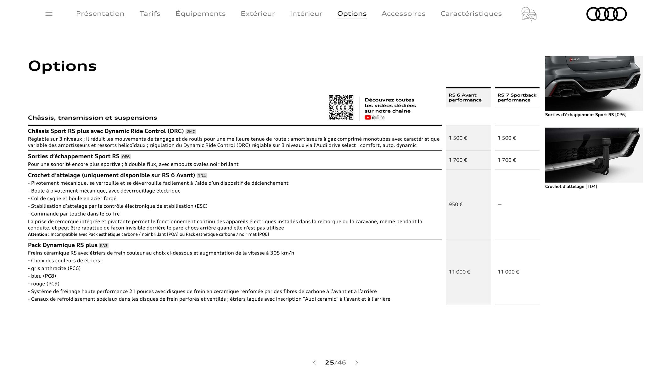 Catalogue Audi RS 6 performance / RS 7 performance, page 00025