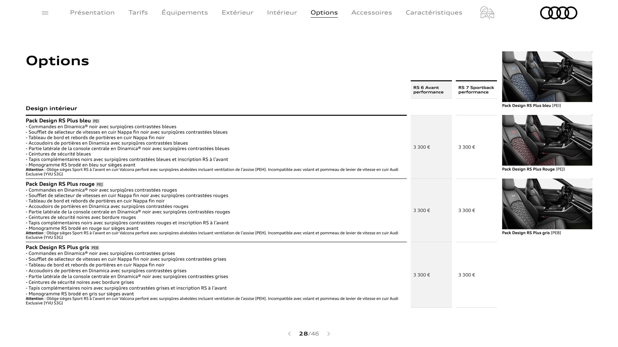 Catalogue Audi RS 6 performance / RS 7 performance, page 00028