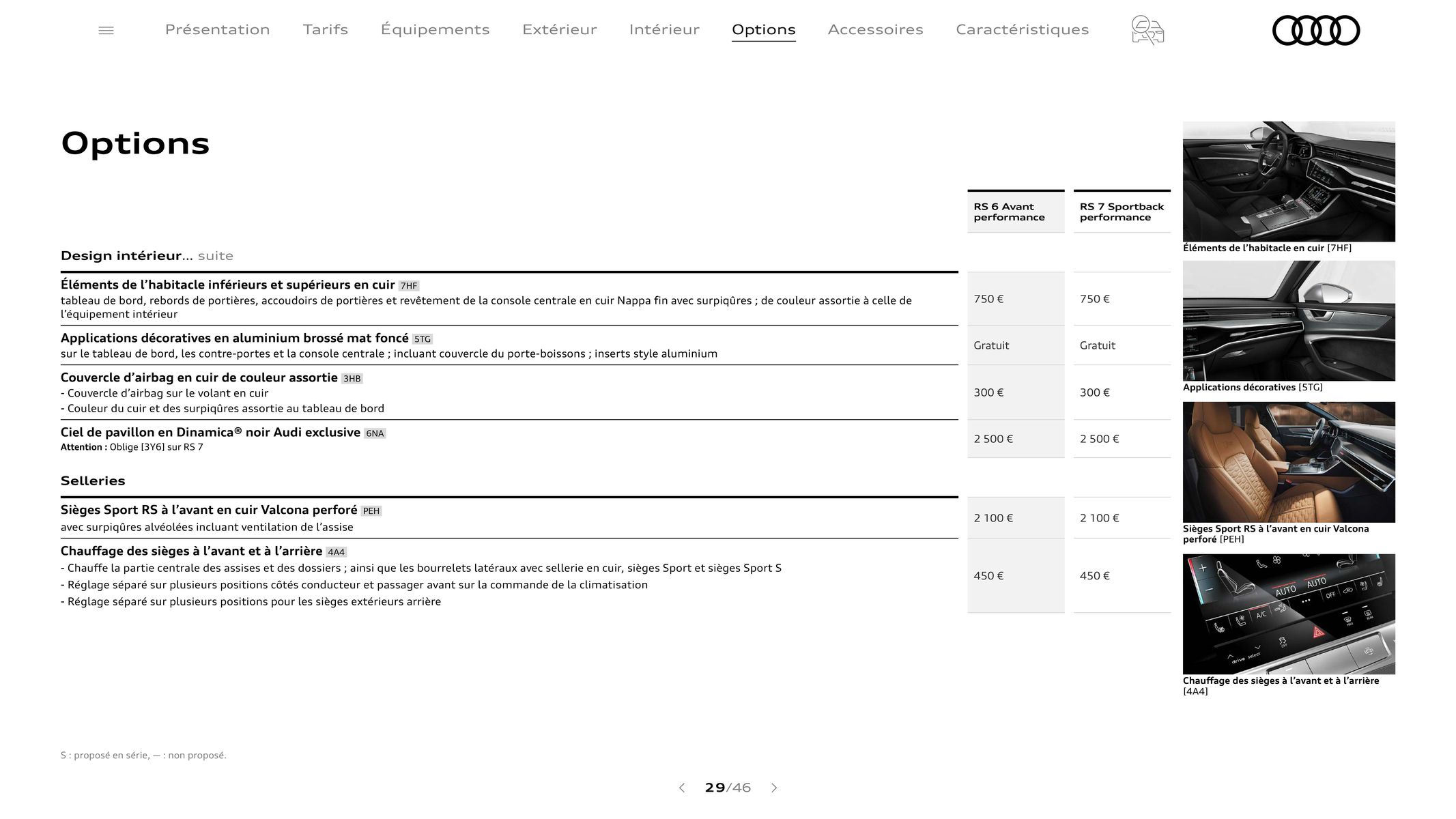 Catalogue Audi RS 6 performance / RS 7 performance, page 00029