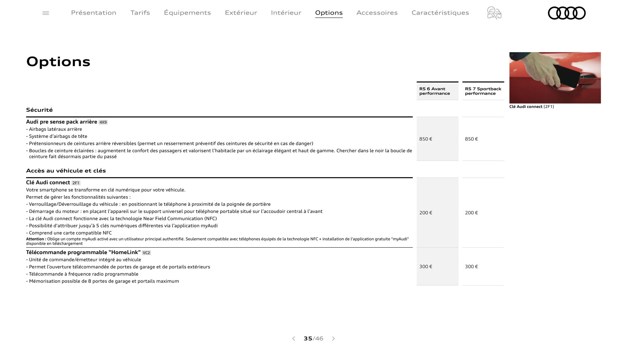 Catalogue Audi RS 6 performance / RS 7 performance, page 00035