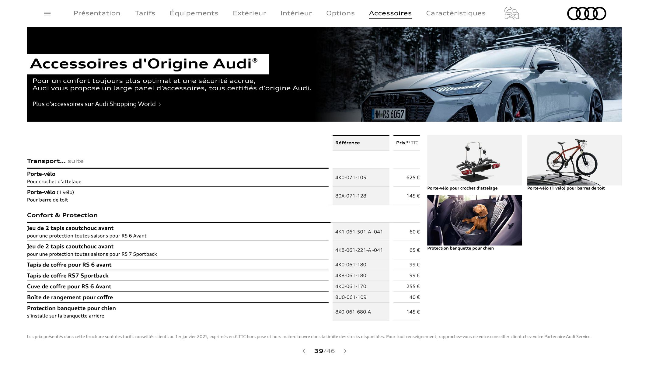 Catalogue Audi RS 6 performance / RS 7 performance, page 00039