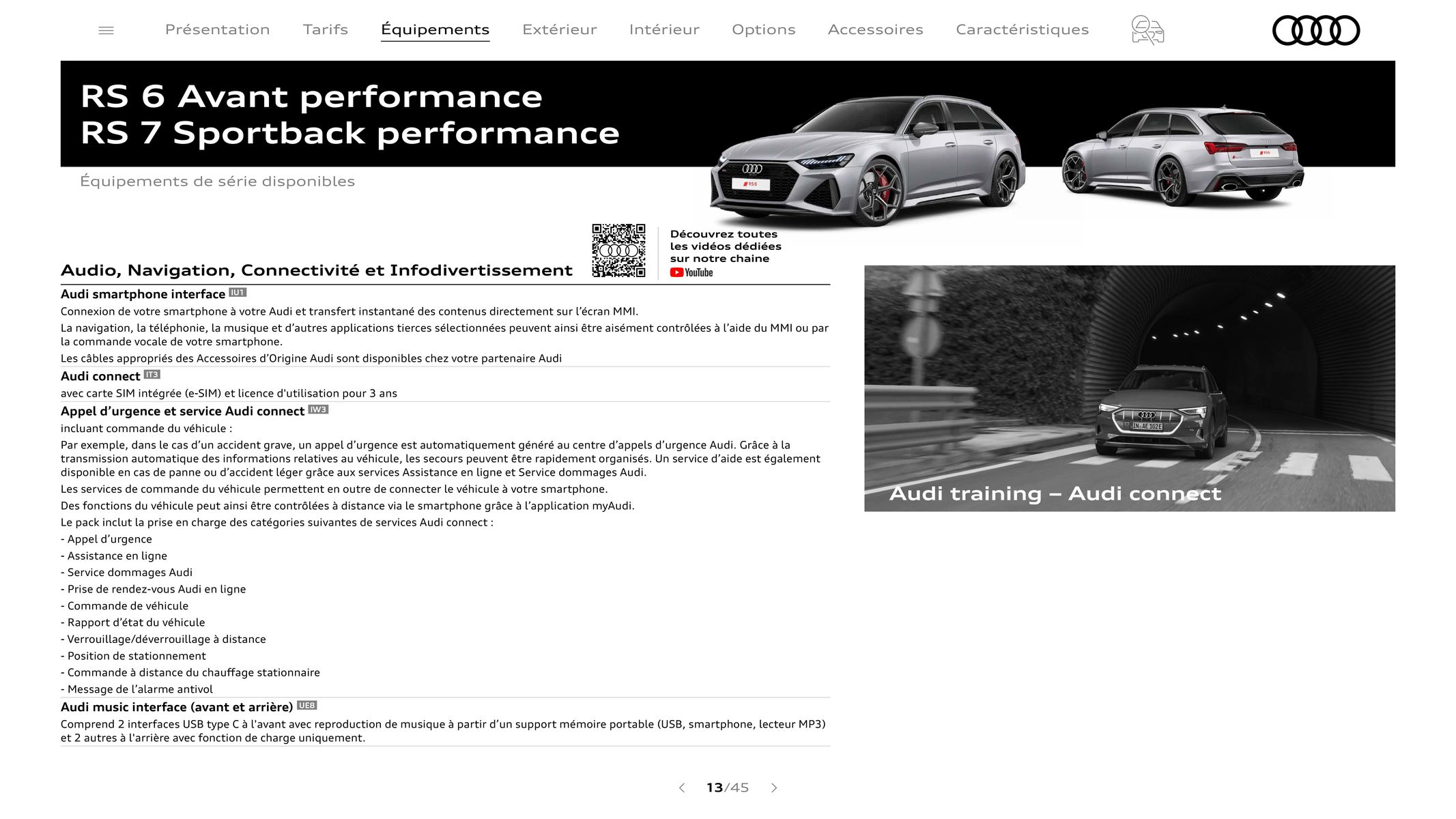 Catalogue RS 6 performance / RS 7 performance, page 00013