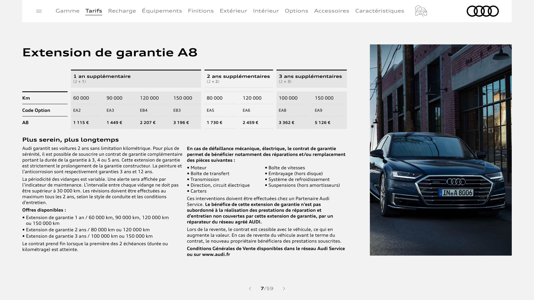 Catalogue Audi A8, page 00007