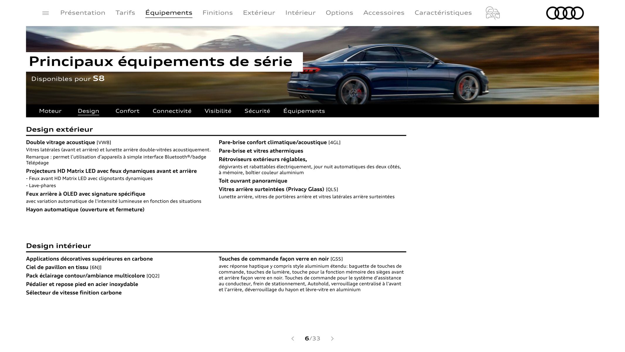 Catalogue Audi S8, page 00006