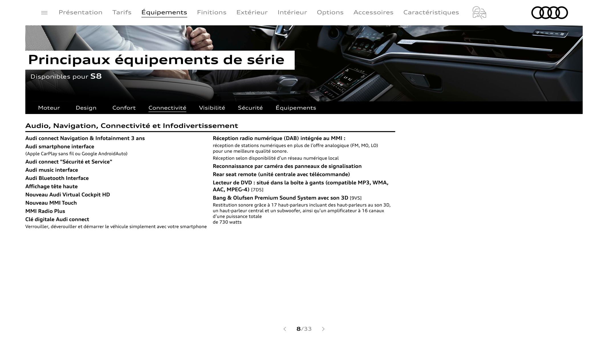 Catalogue Audi S8, page 00008