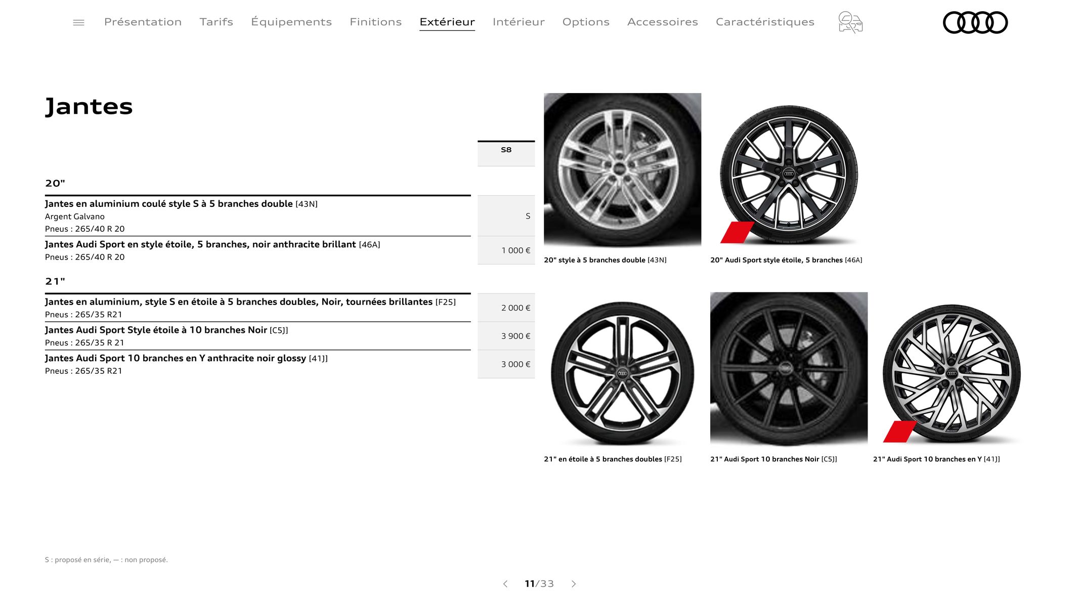 Catalogue Audi S8, page 00011