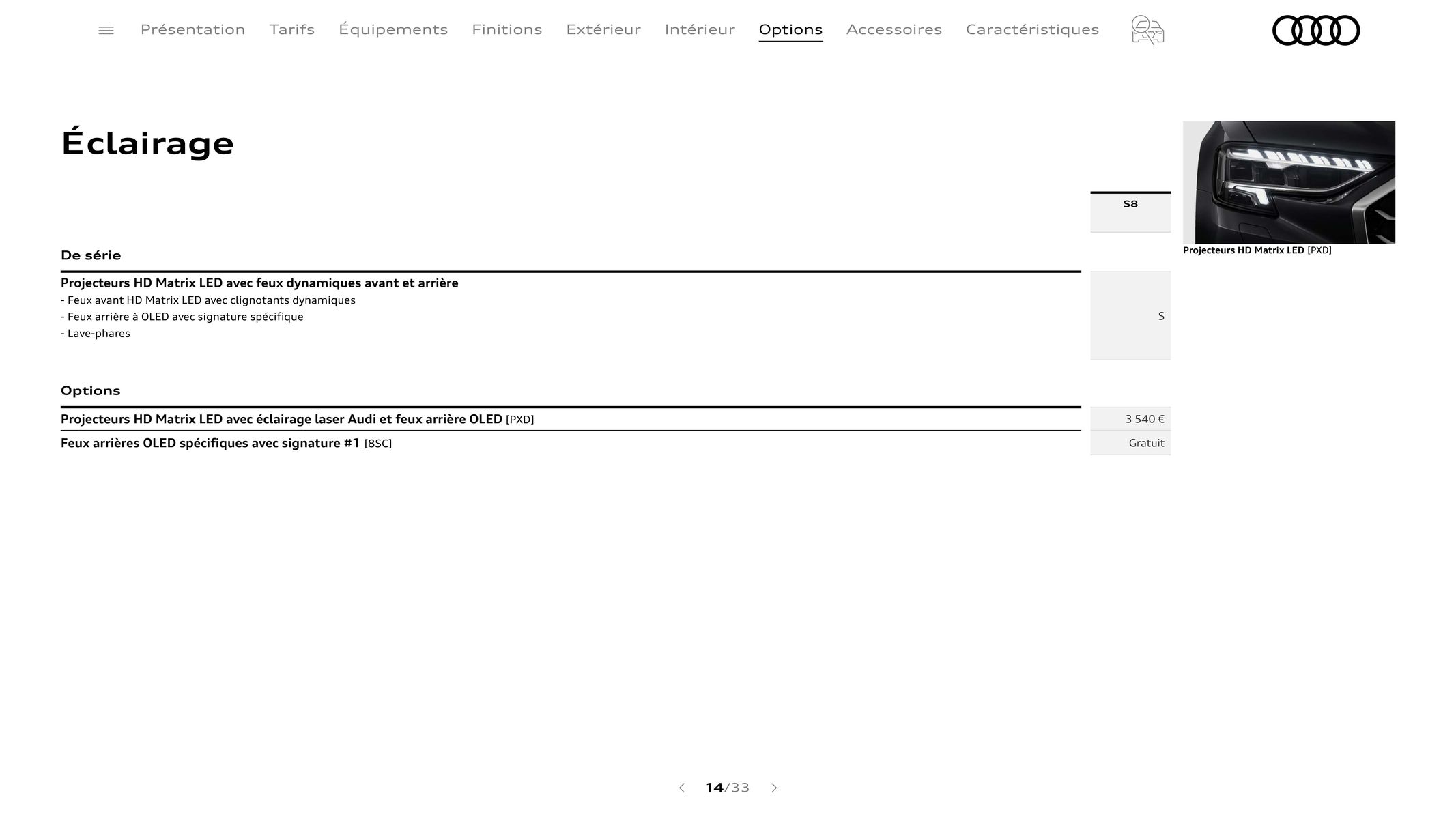 Catalogue Audi S8, page 00014