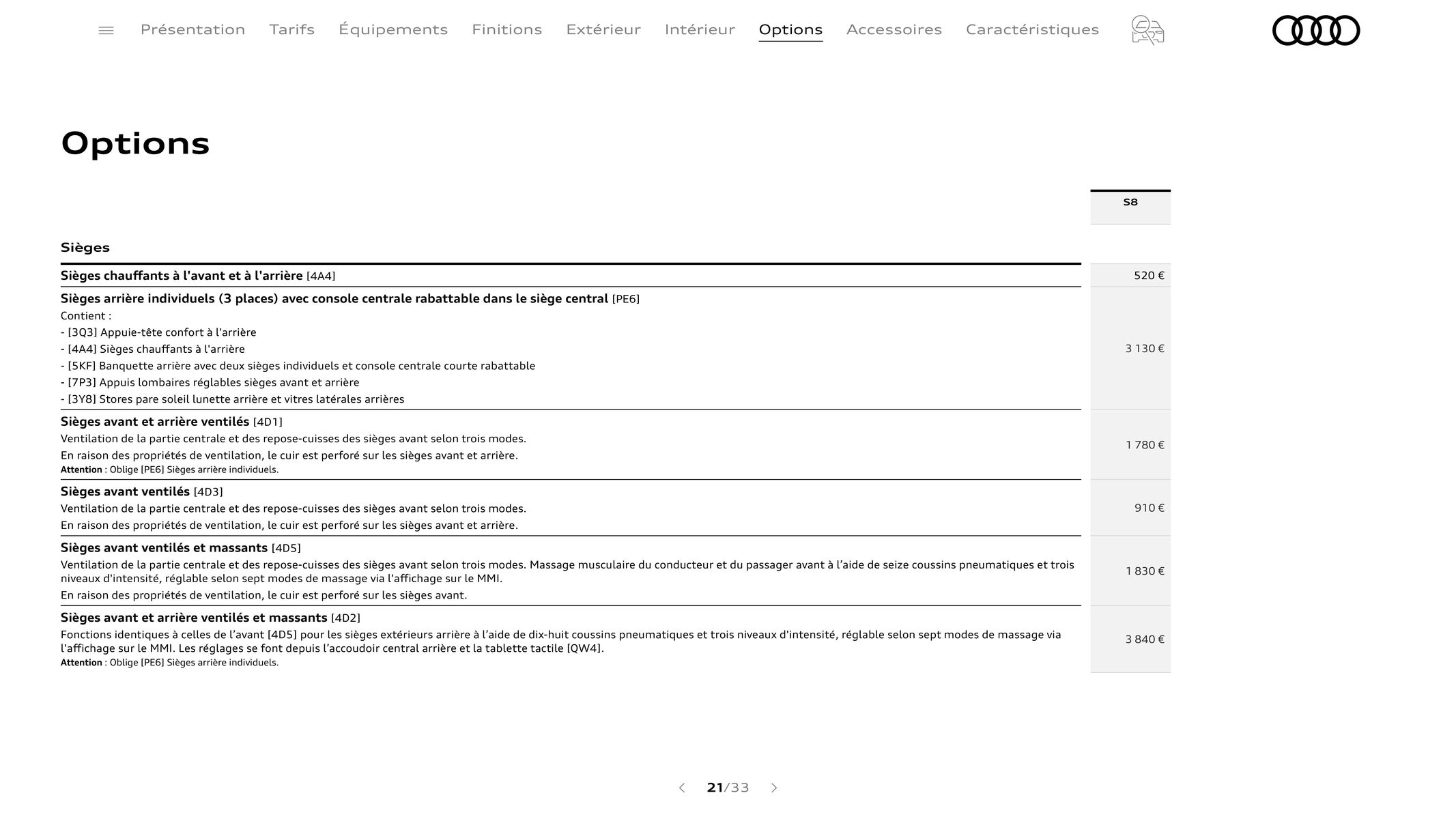 Catalogue Audi S8, page 00021