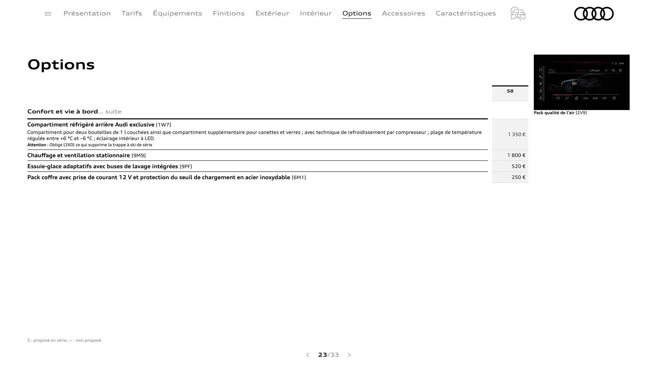 Catalogue Audi S8, page 00023