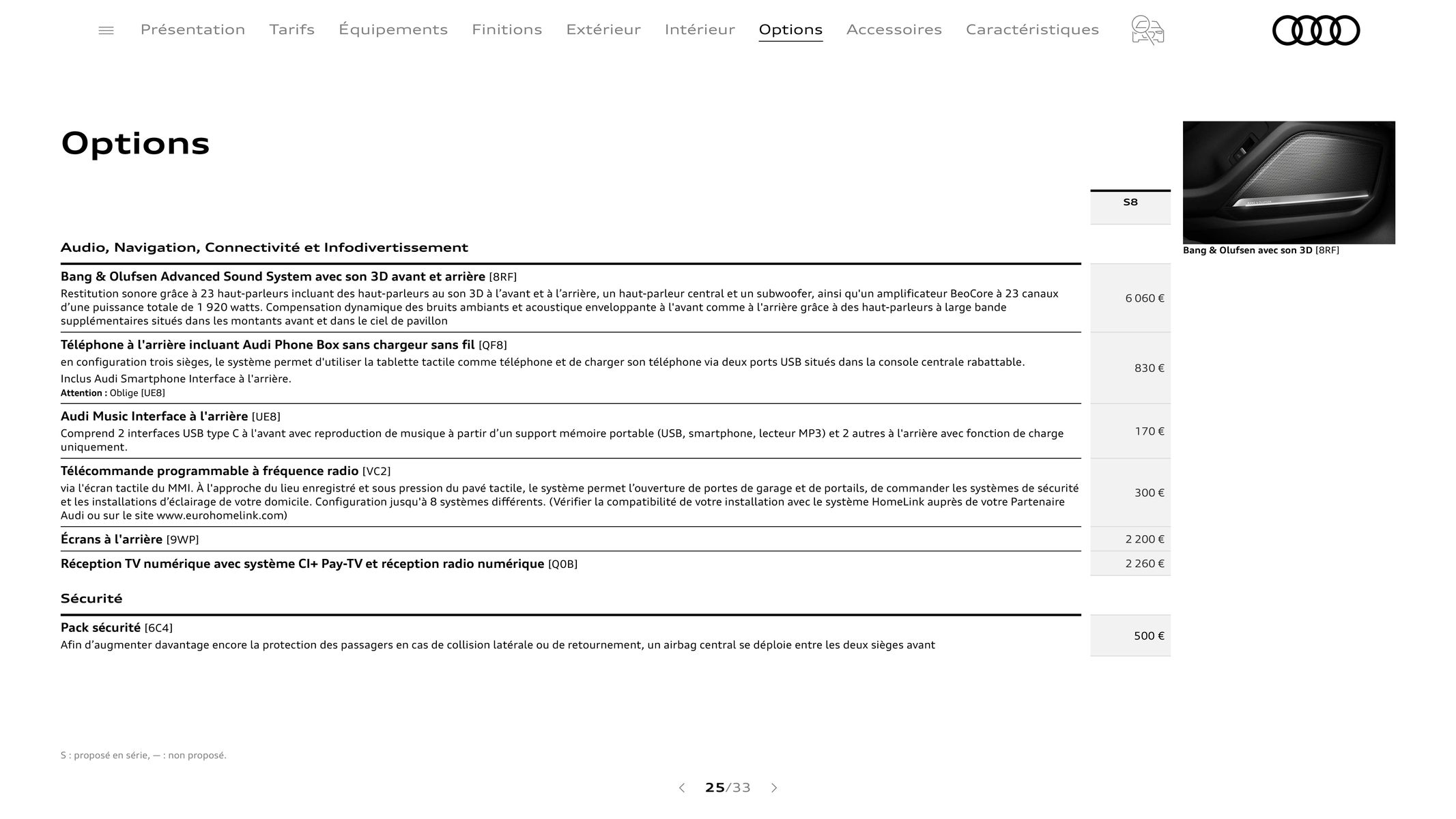 Catalogue Audi S8, page 00025