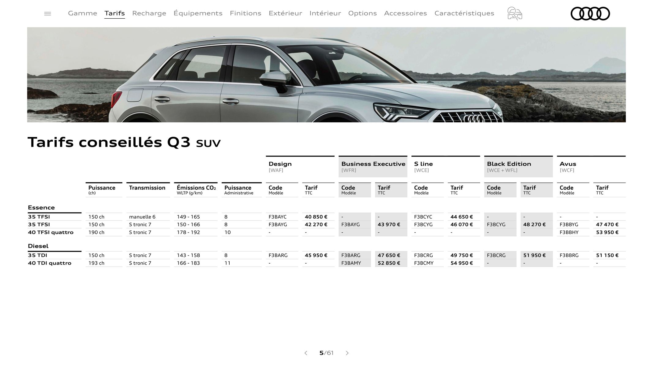 Catalogue Audi Q3, page 00005