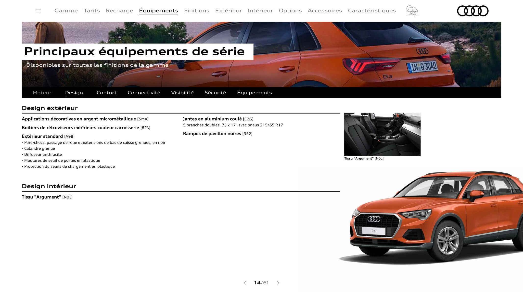 Catalogue Audi Q3, page 00014