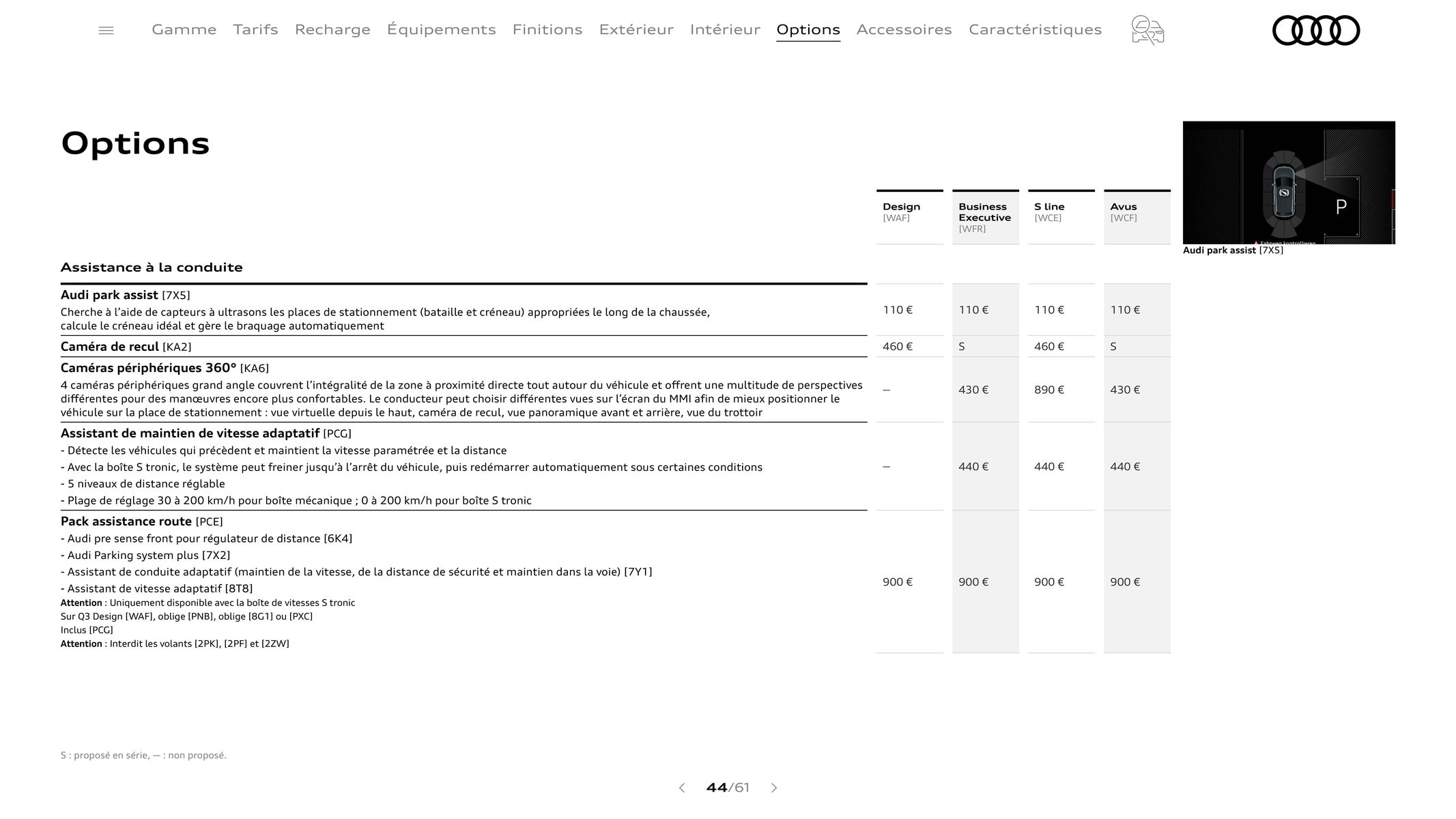 Catalogue Audi Q3, page 00044