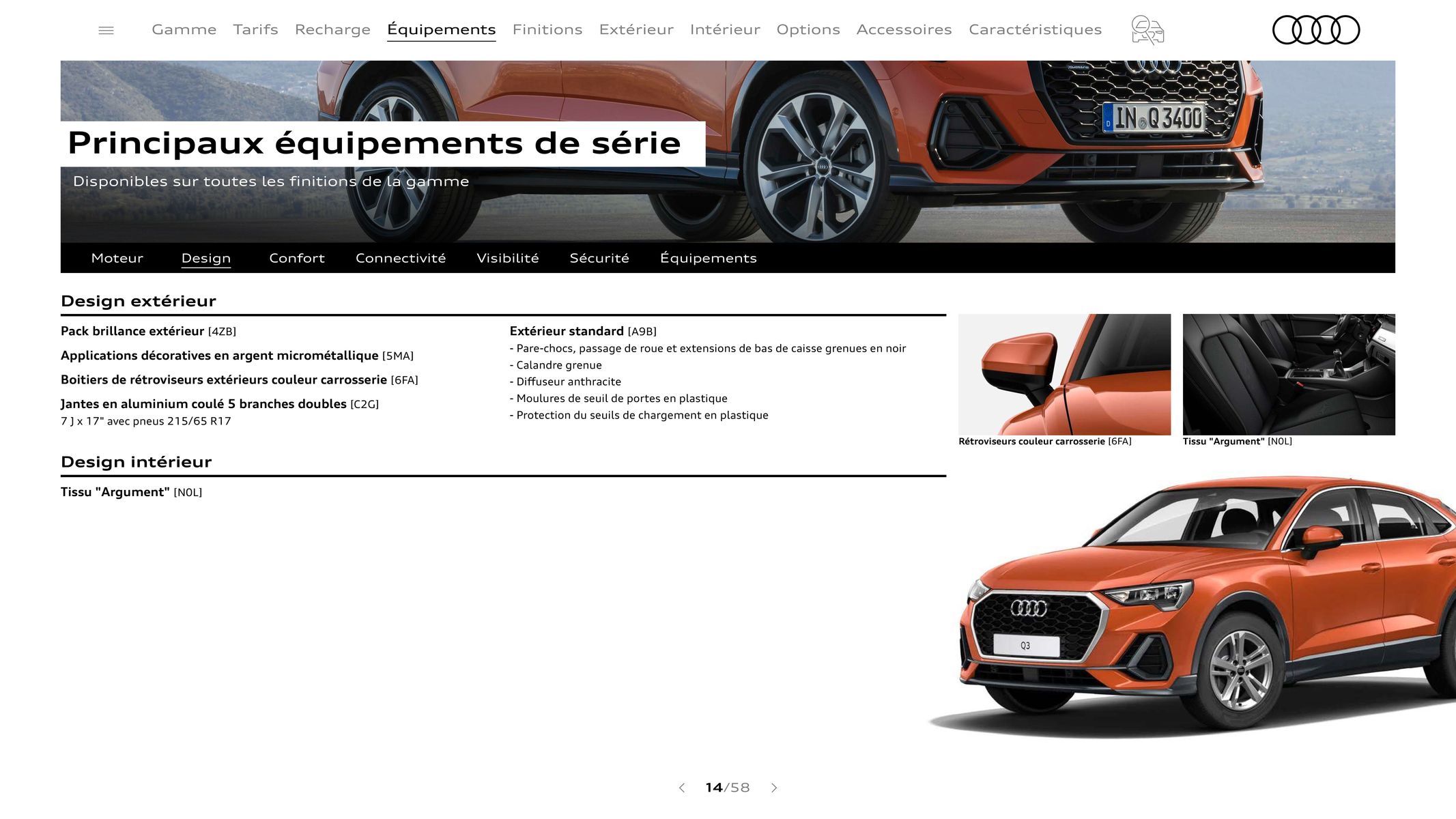 Catalogue Audi Q3 Sportback, page 00014