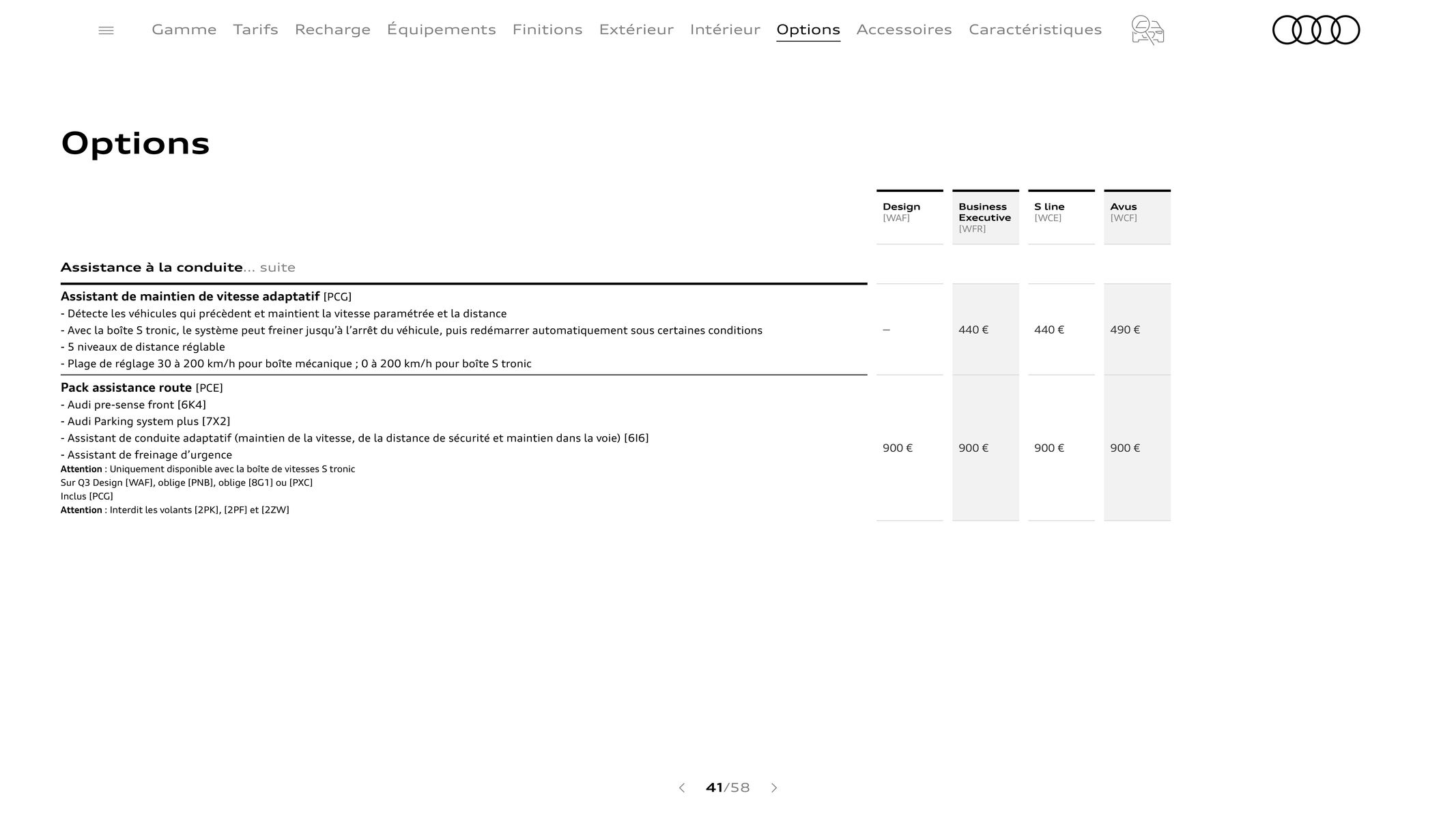 Catalogue Audi Q3 Sportback, page 00041