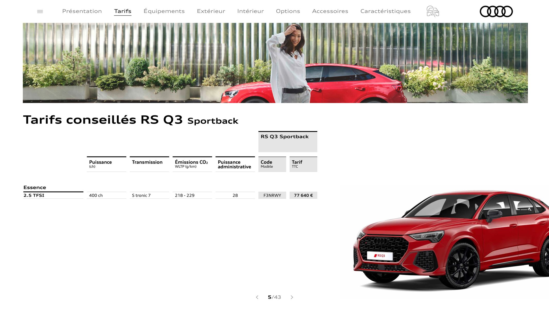 Catalogue Audi RS Q3, page 00005