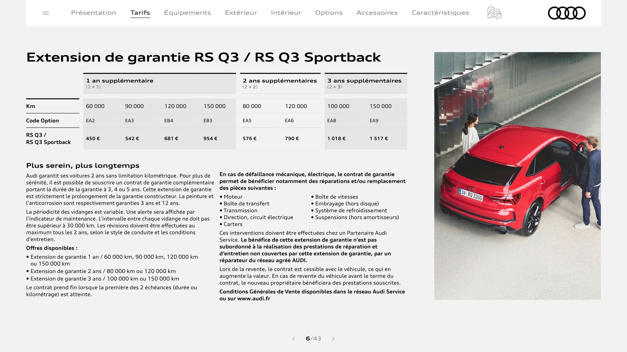 Catalogue Audi RS Q3, page 00006