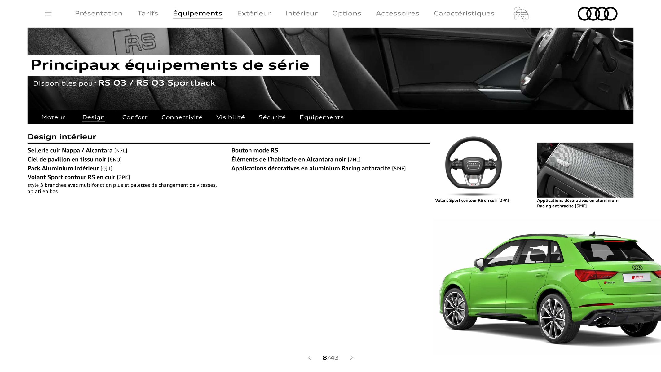 Catalogue Audi RS Q3, page 00008