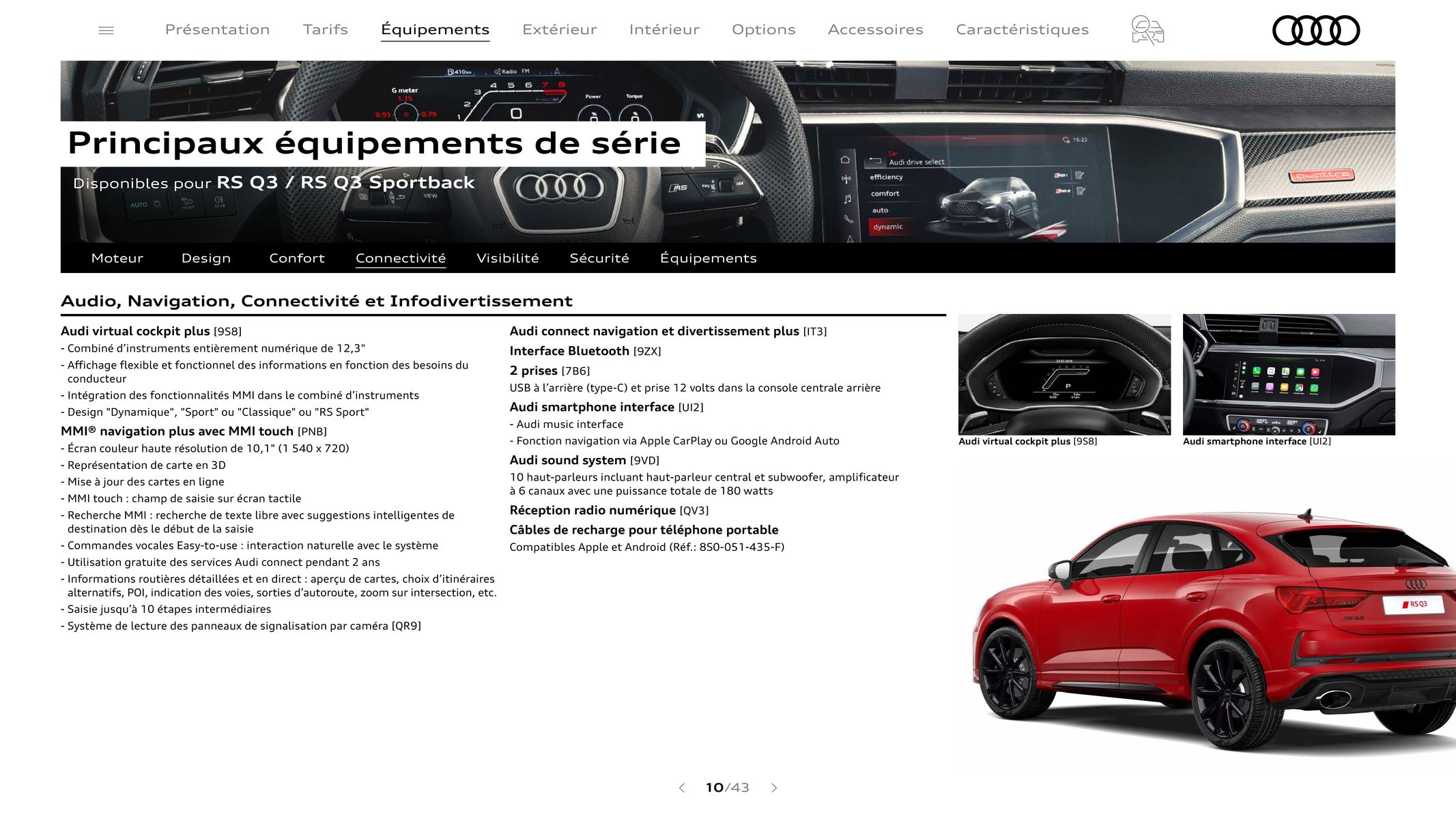 Catalogue Audi RS Q3, page 00010