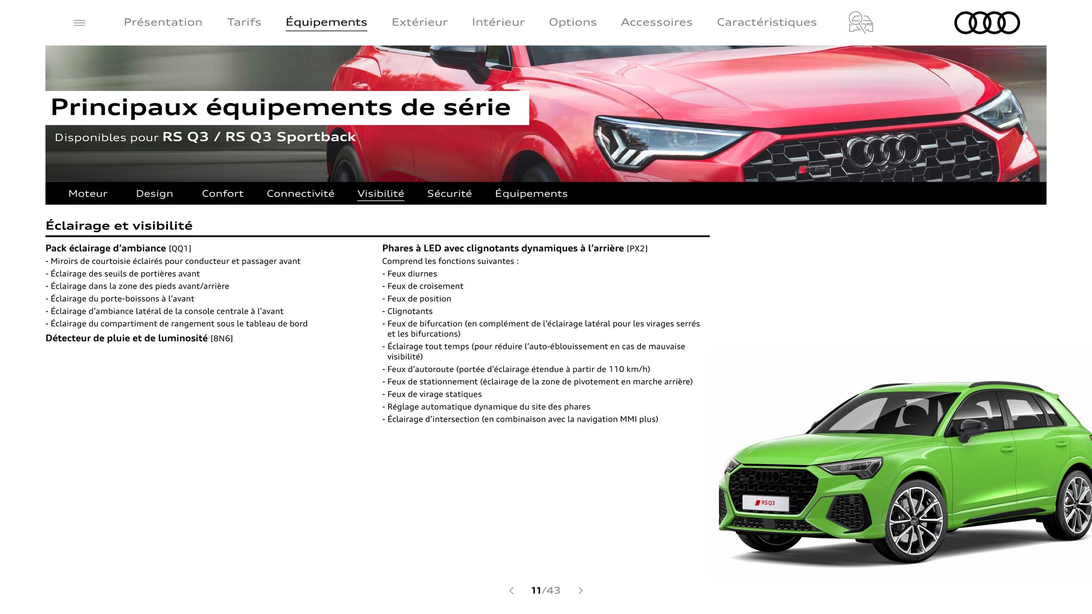 Catalogue Audi RS Q3, page 00011