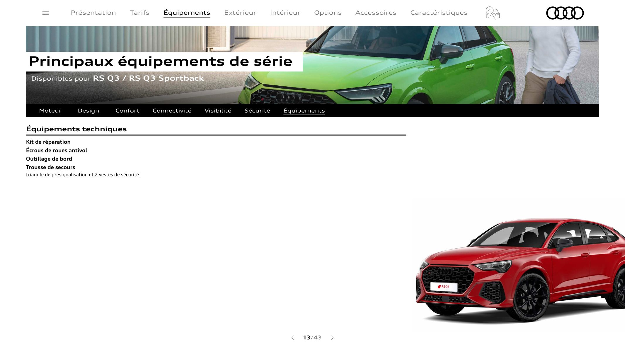 Catalogue Audi RS Q3, page 00013