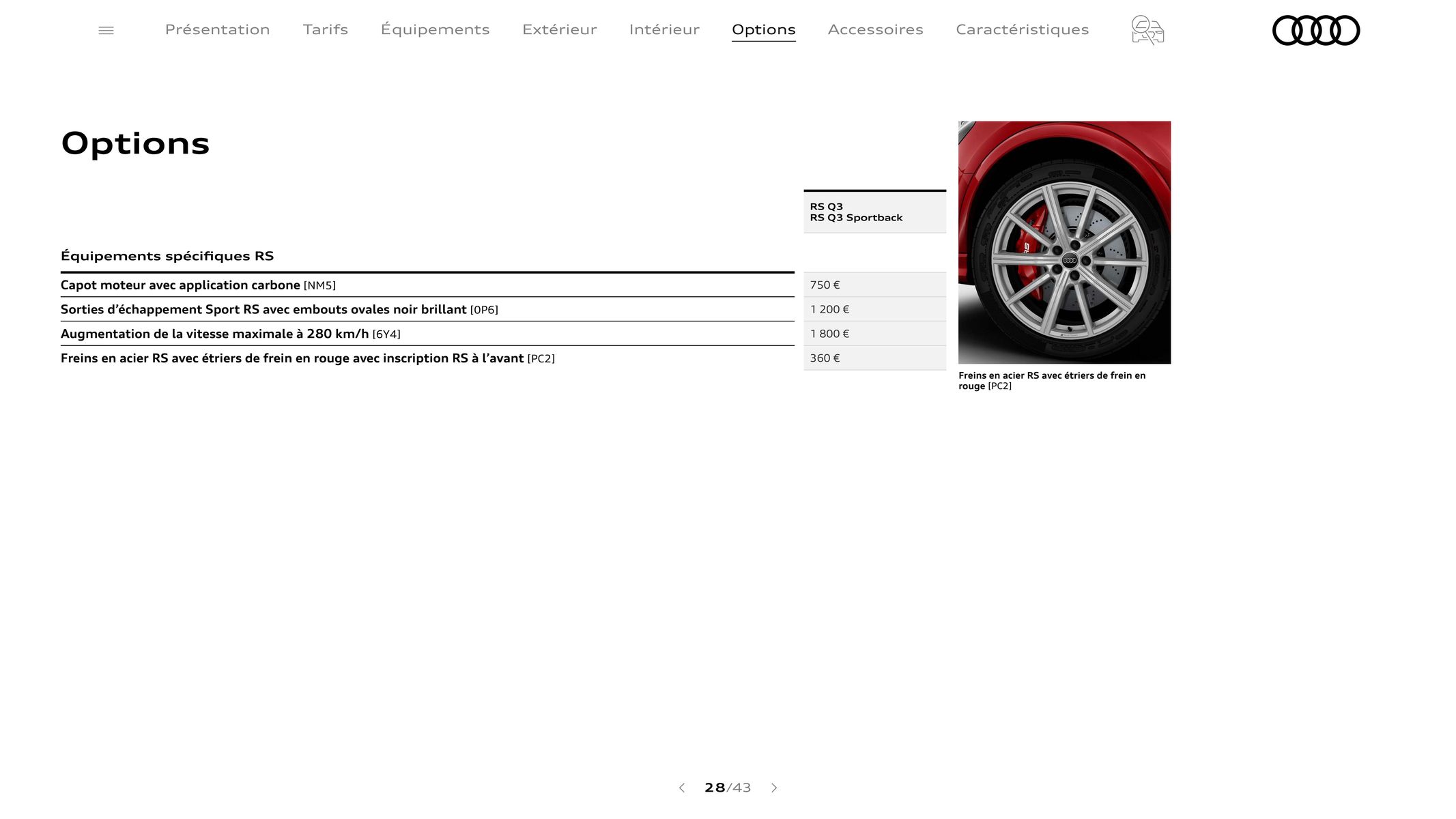 Catalogue Audi RS Q3, page 00028