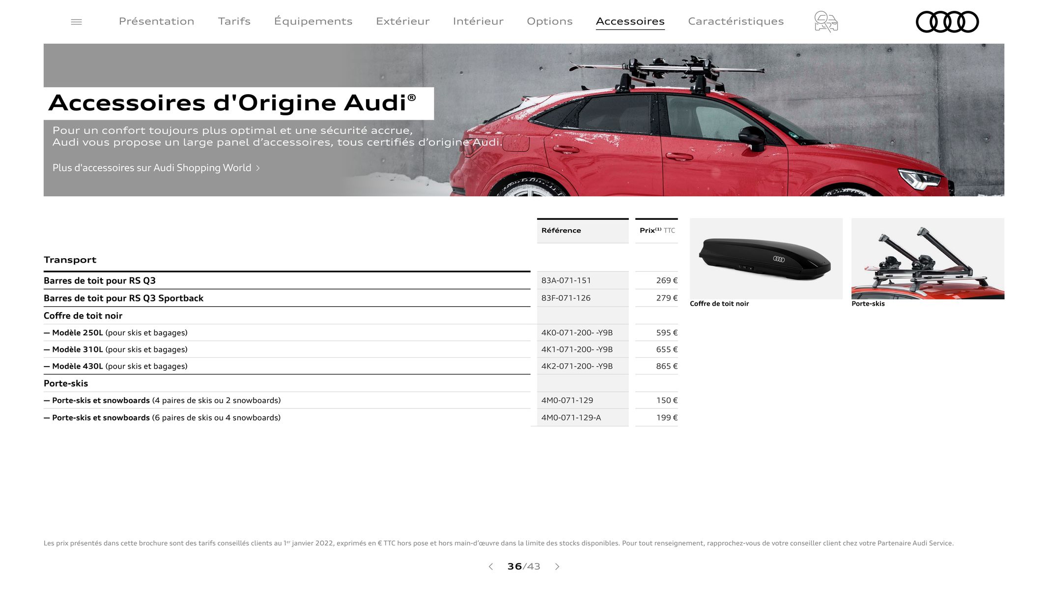 Catalogue Audi RS Q3, page 00036