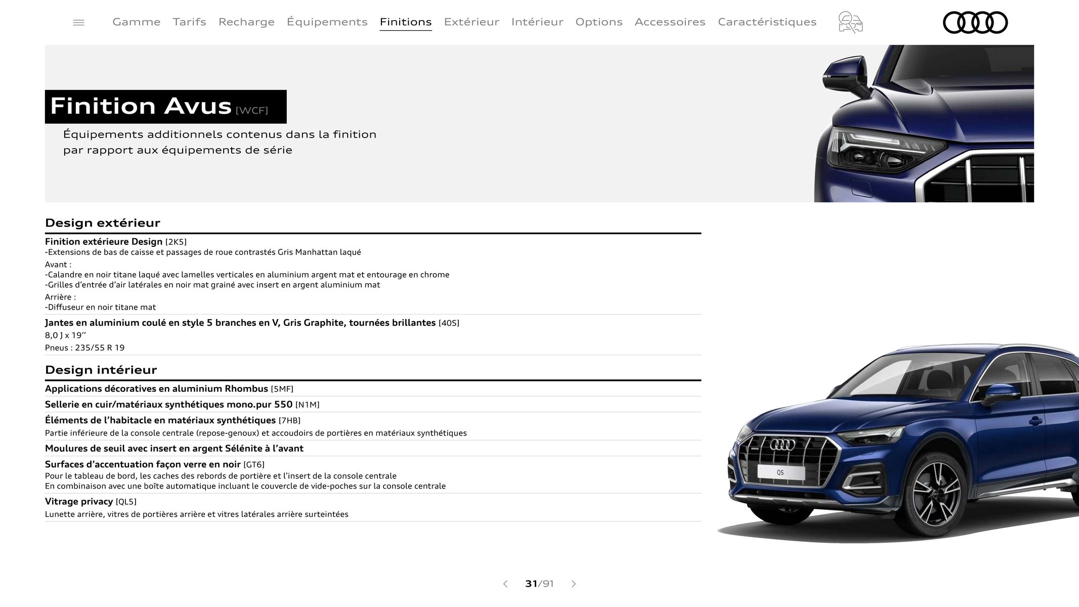 Catalogue Audi Q5 & SQ5, page 00031