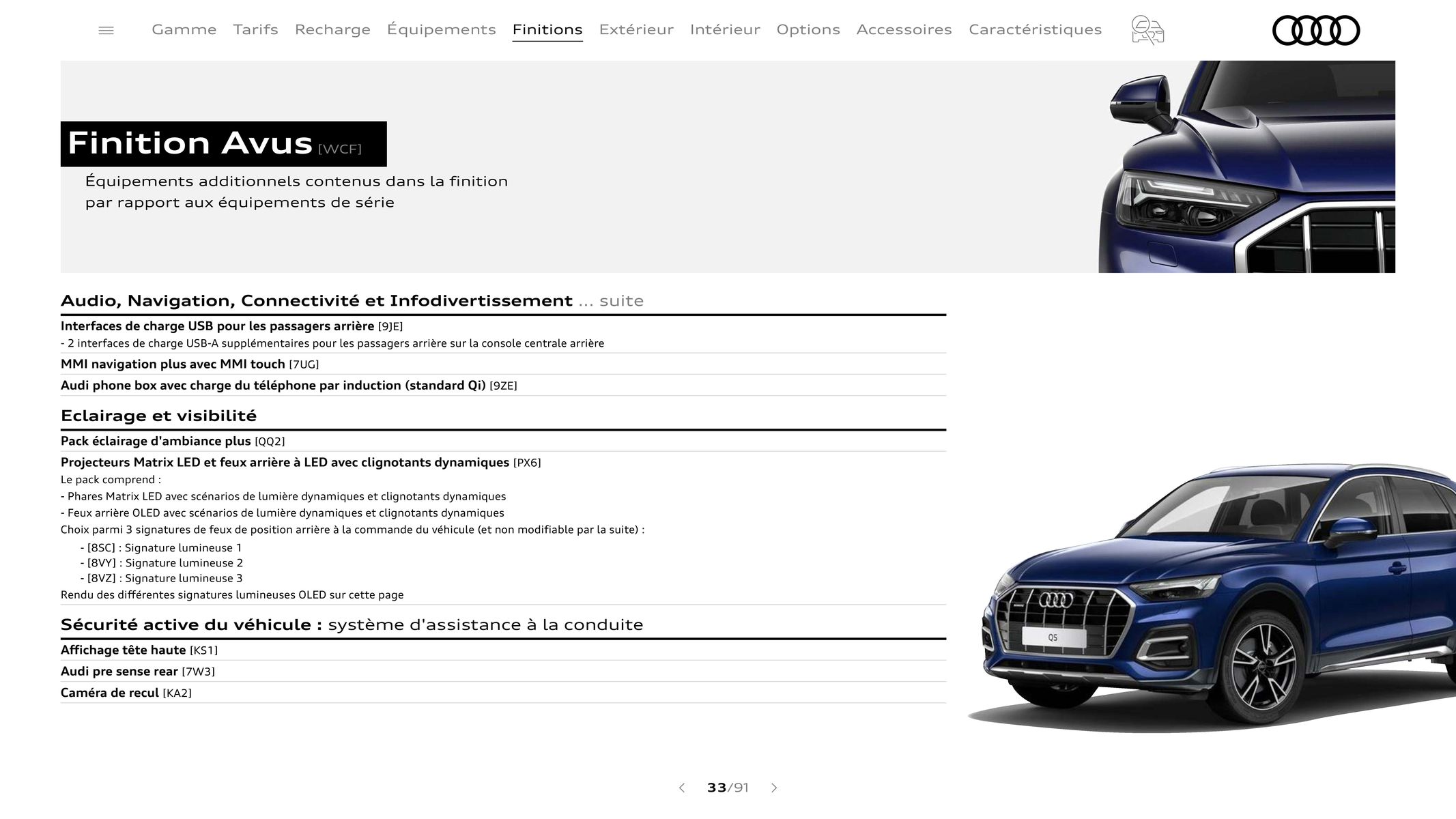 Catalogue Audi Q5 & SQ5, page 00033