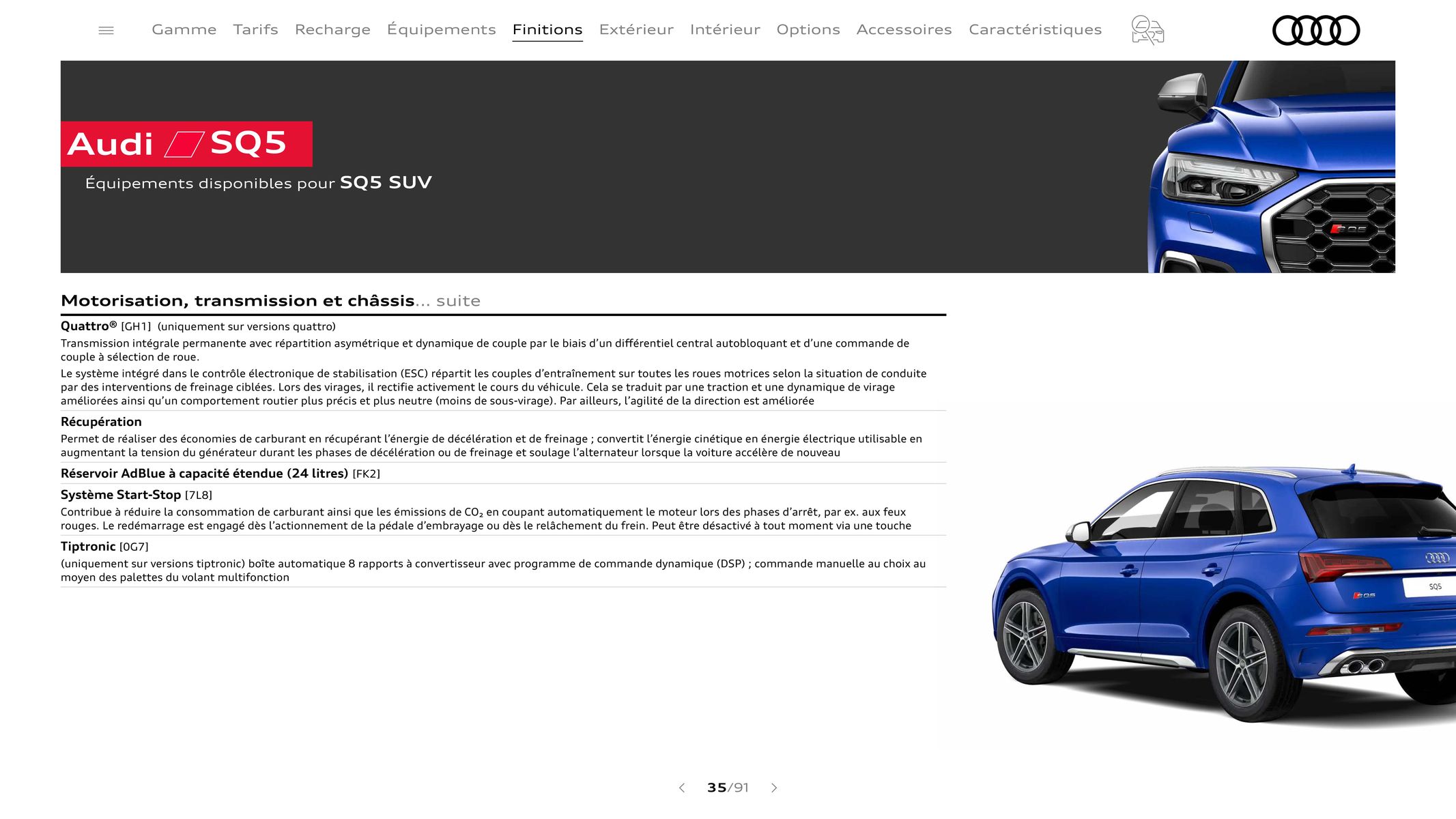 Catalogue Audi Q5 & SQ5, page 00035