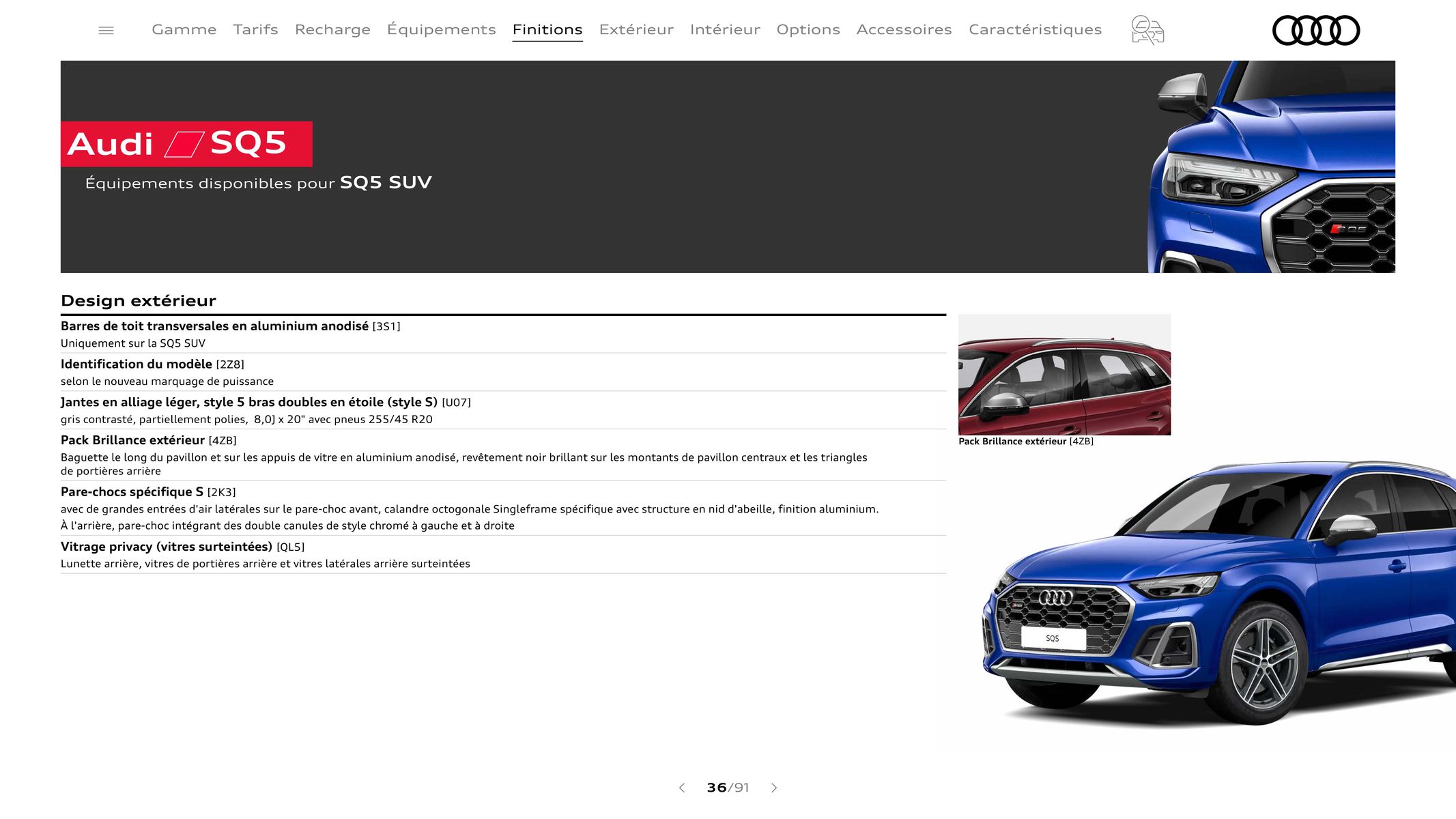 Catalogue Audi Q5 & SQ5, page 00036