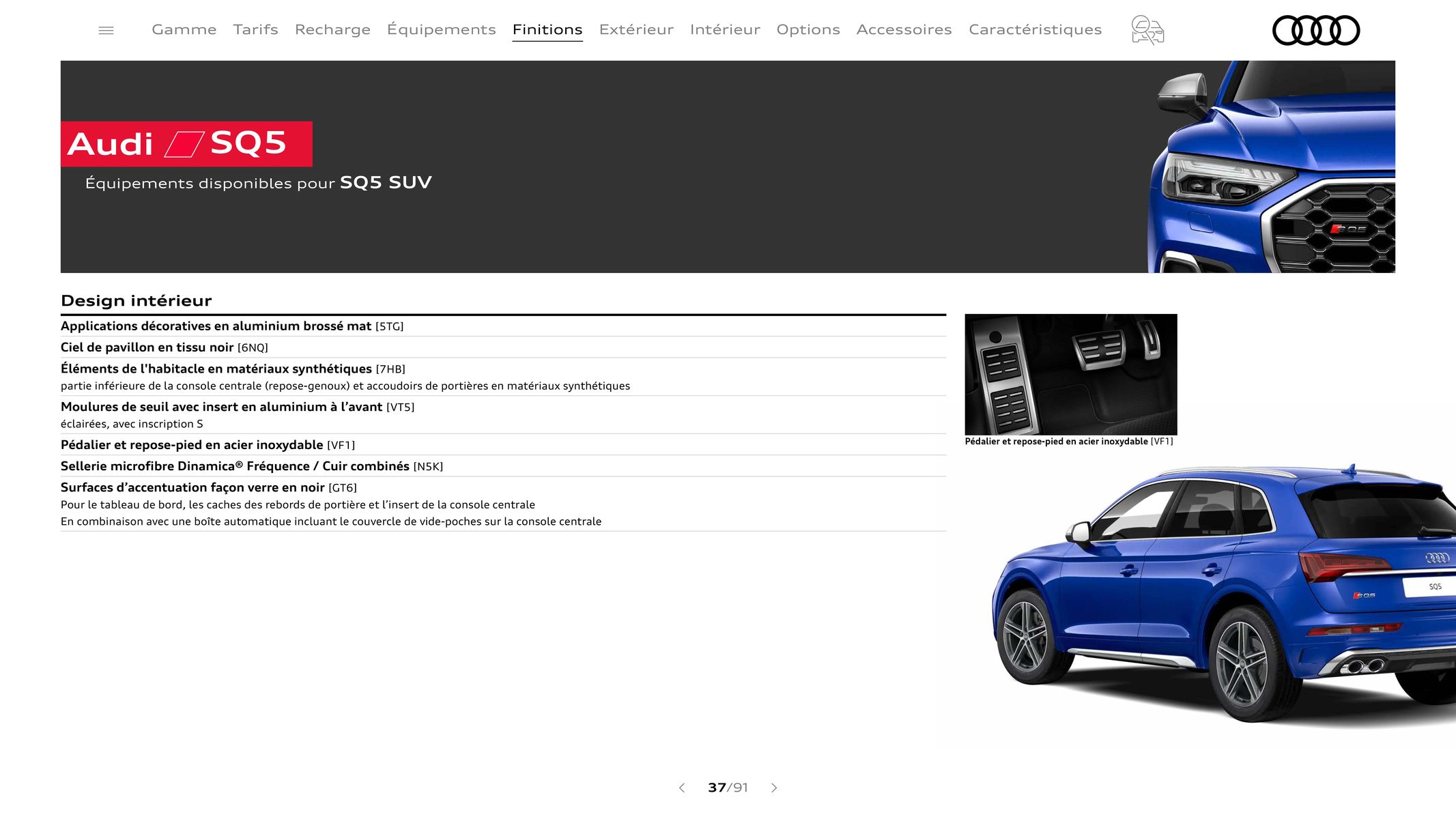 Catalogue Audi Q5 & SQ5, page 00037