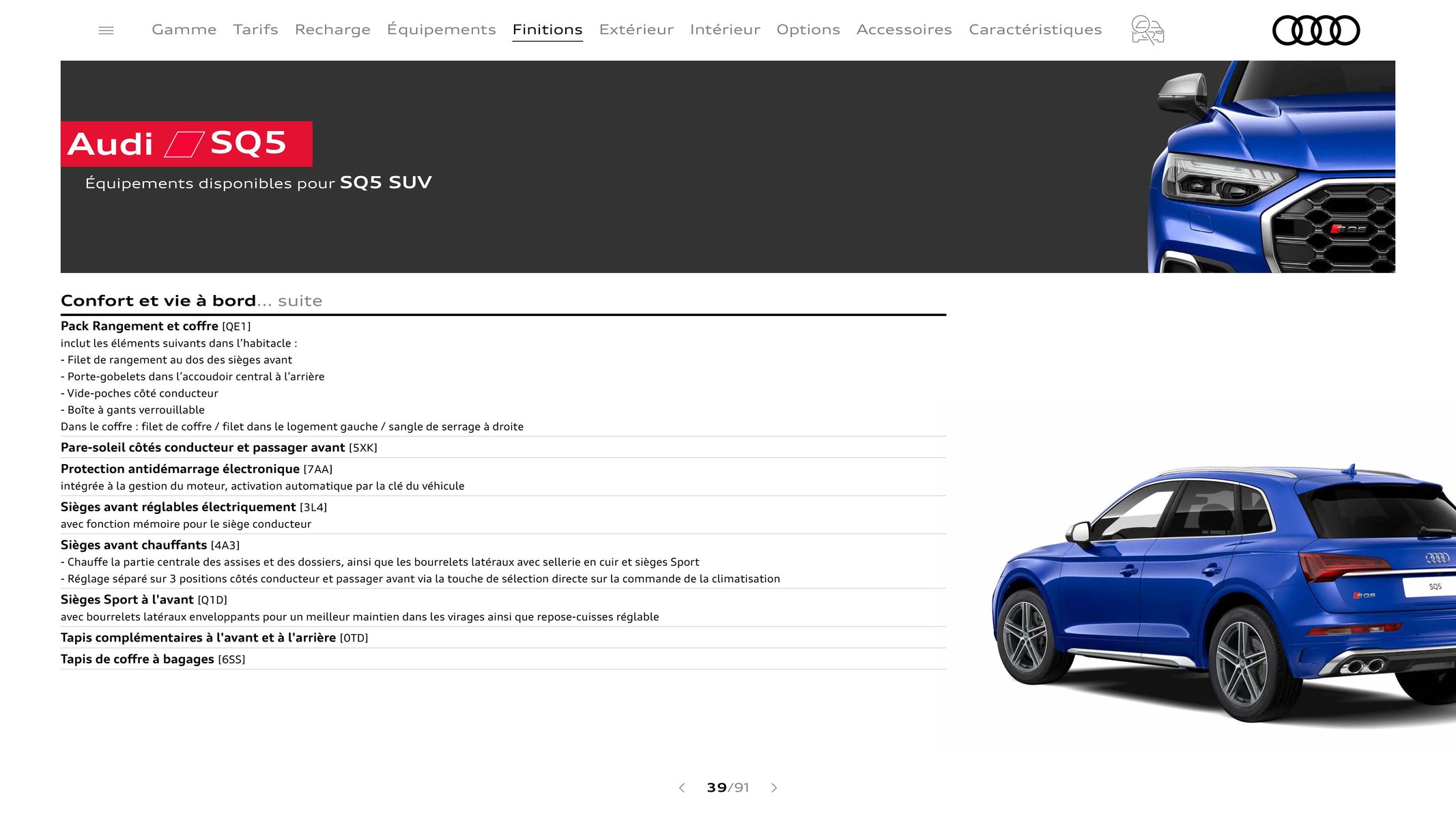 Catalogue Audi Q5 & SQ5, page 00039