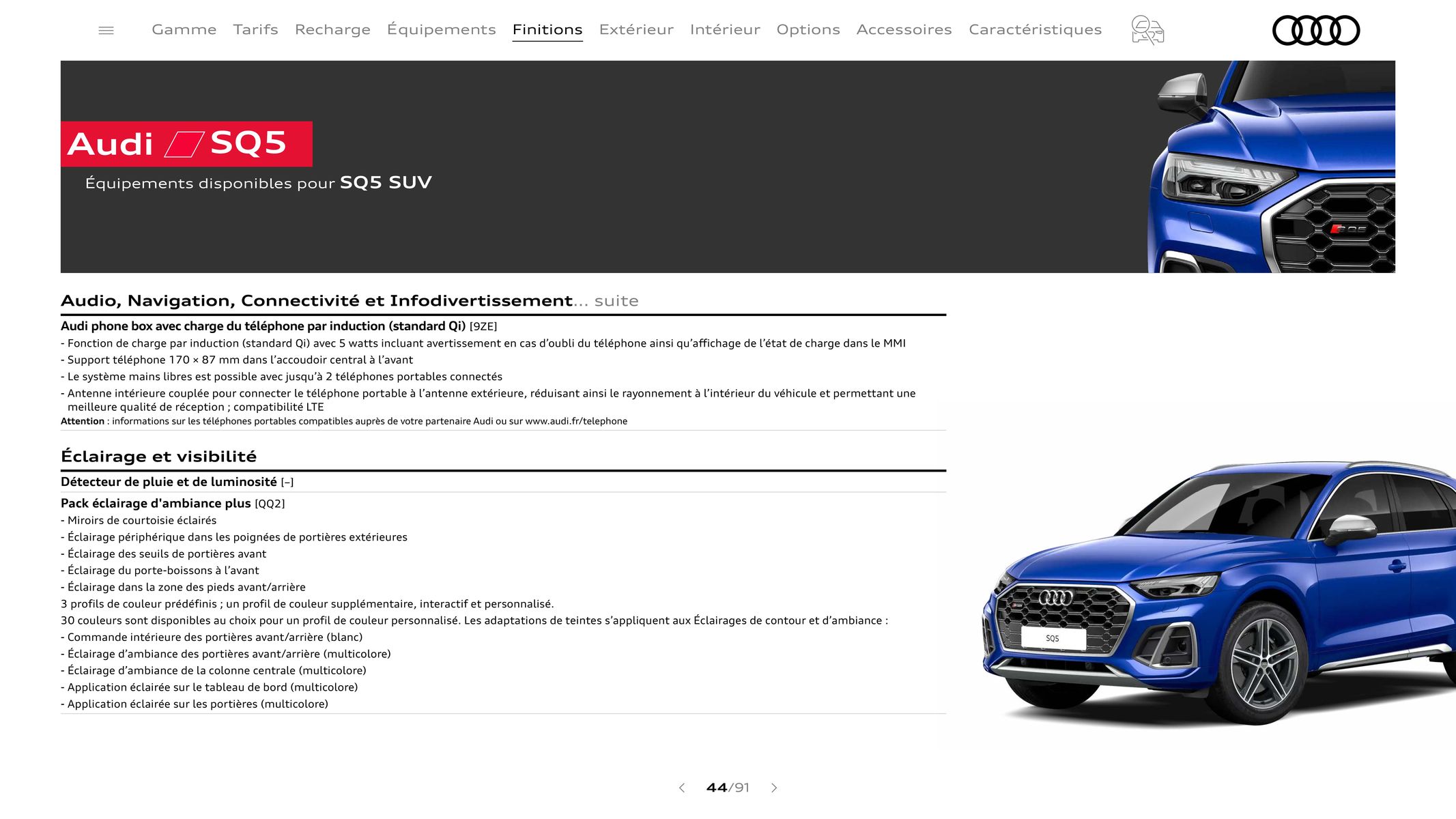 Catalogue Audi Q5 & SQ5, page 00044