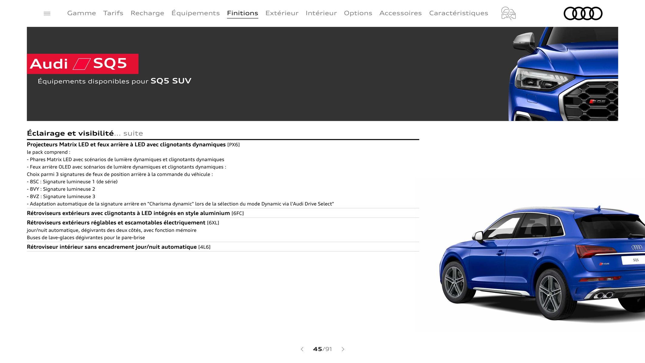 Catalogue Audi Q5 & SQ5, page 00045