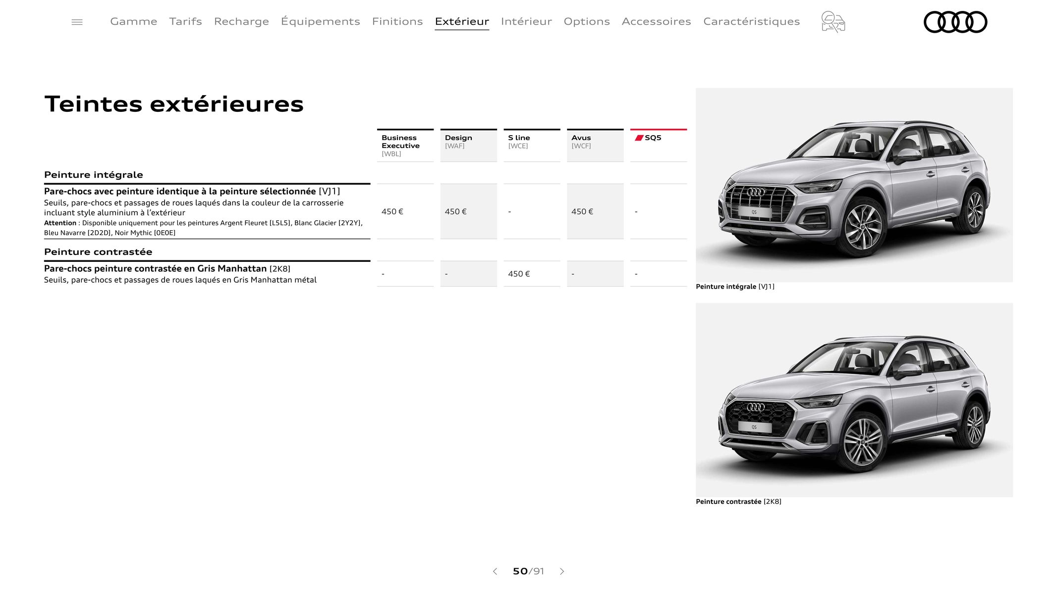 Catalogue Audi Q5 & SQ5, page 00050