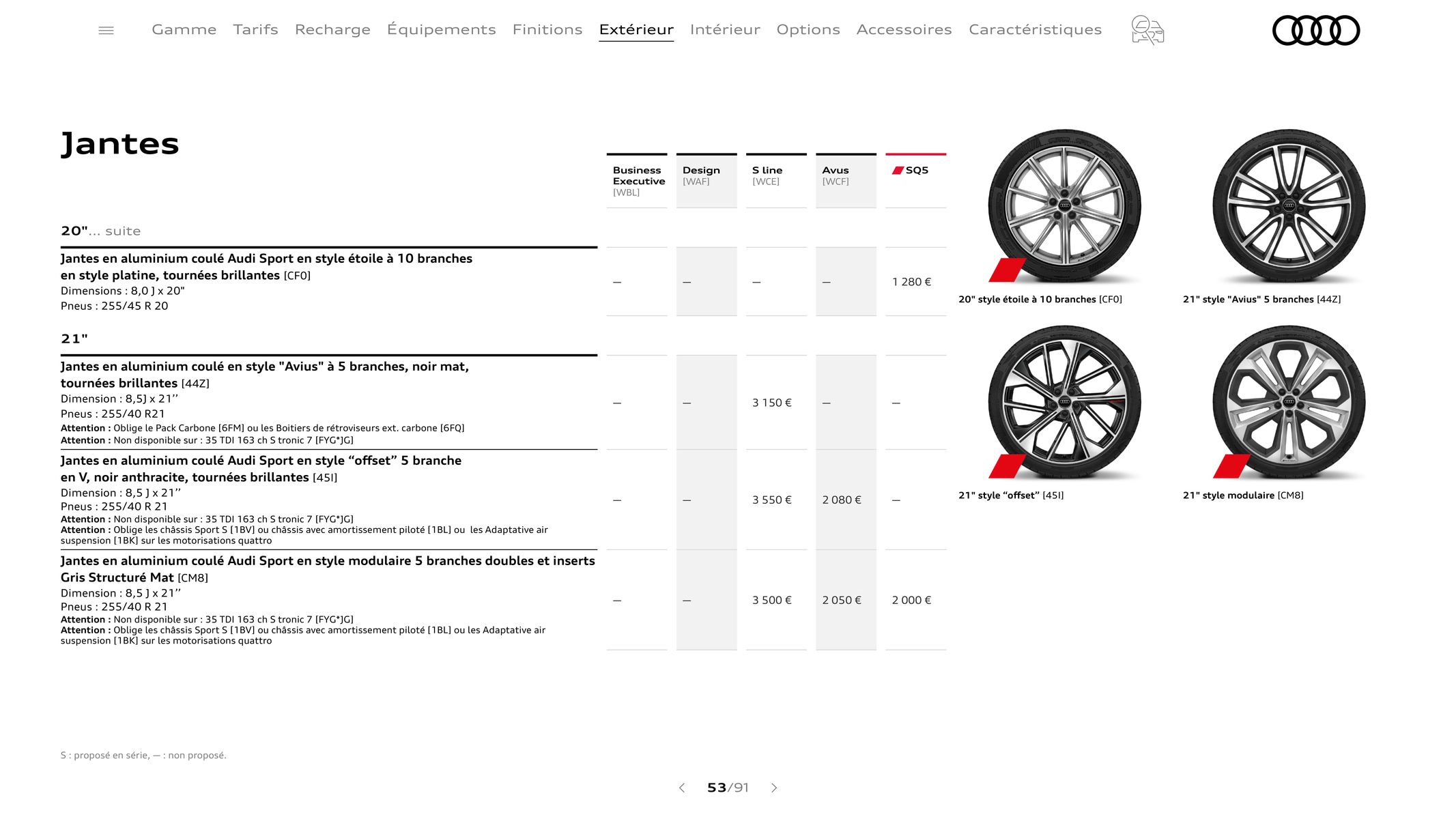 Catalogue Audi Q5 & SQ5, page 00053