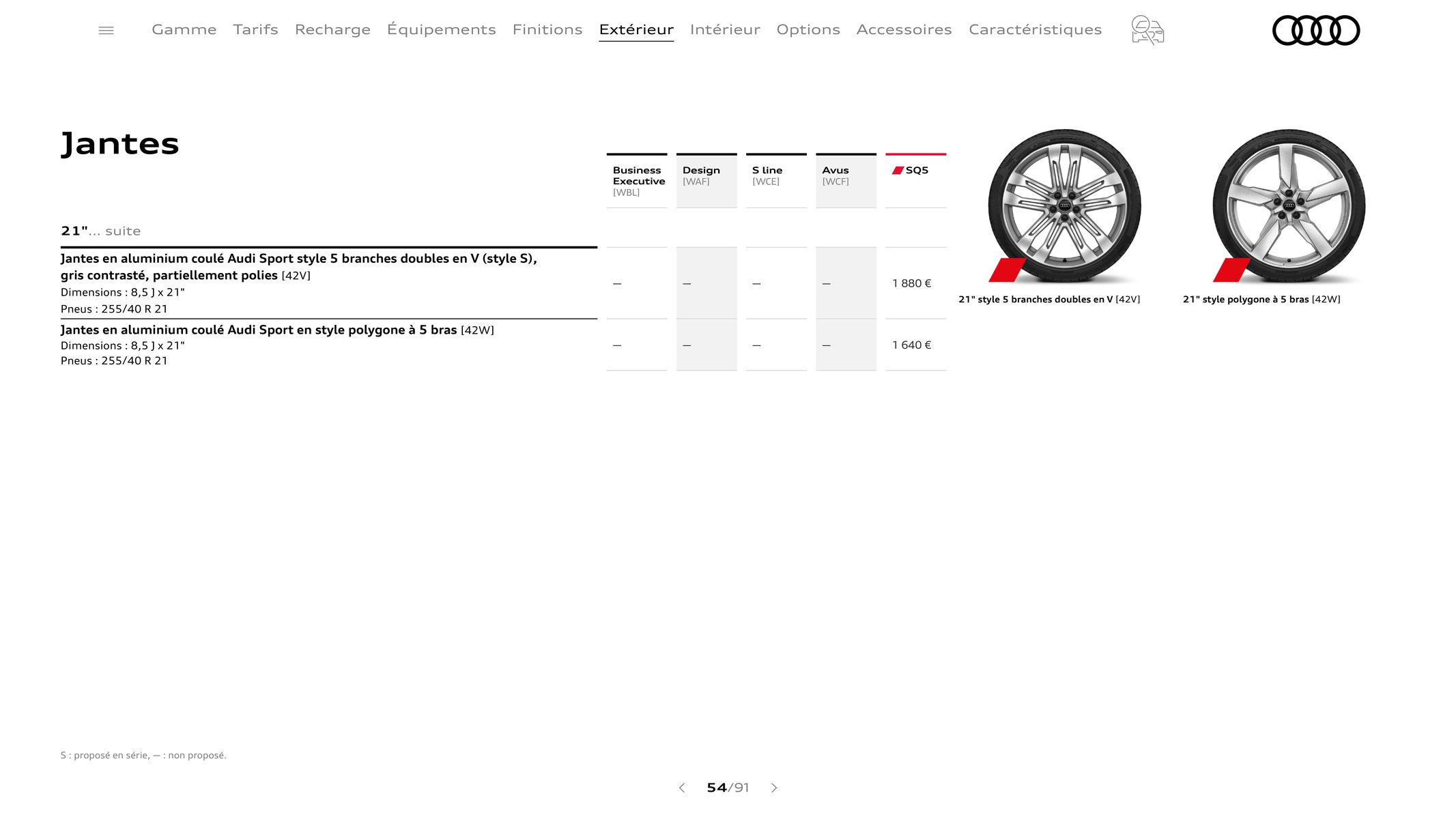 Catalogue Audi Q5 & SQ5, page 00054