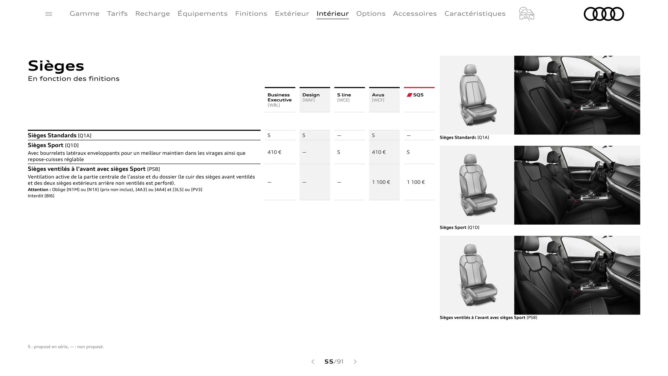 Catalogue Audi Q5 & SQ5, page 00055