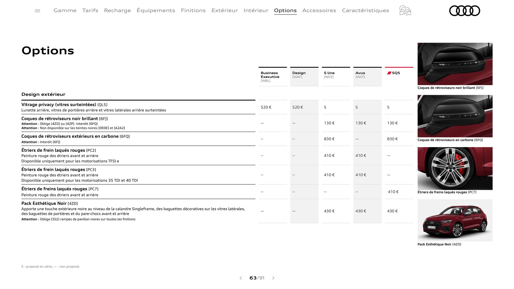 Catalogue Audi Q5 & SQ5, page 00063