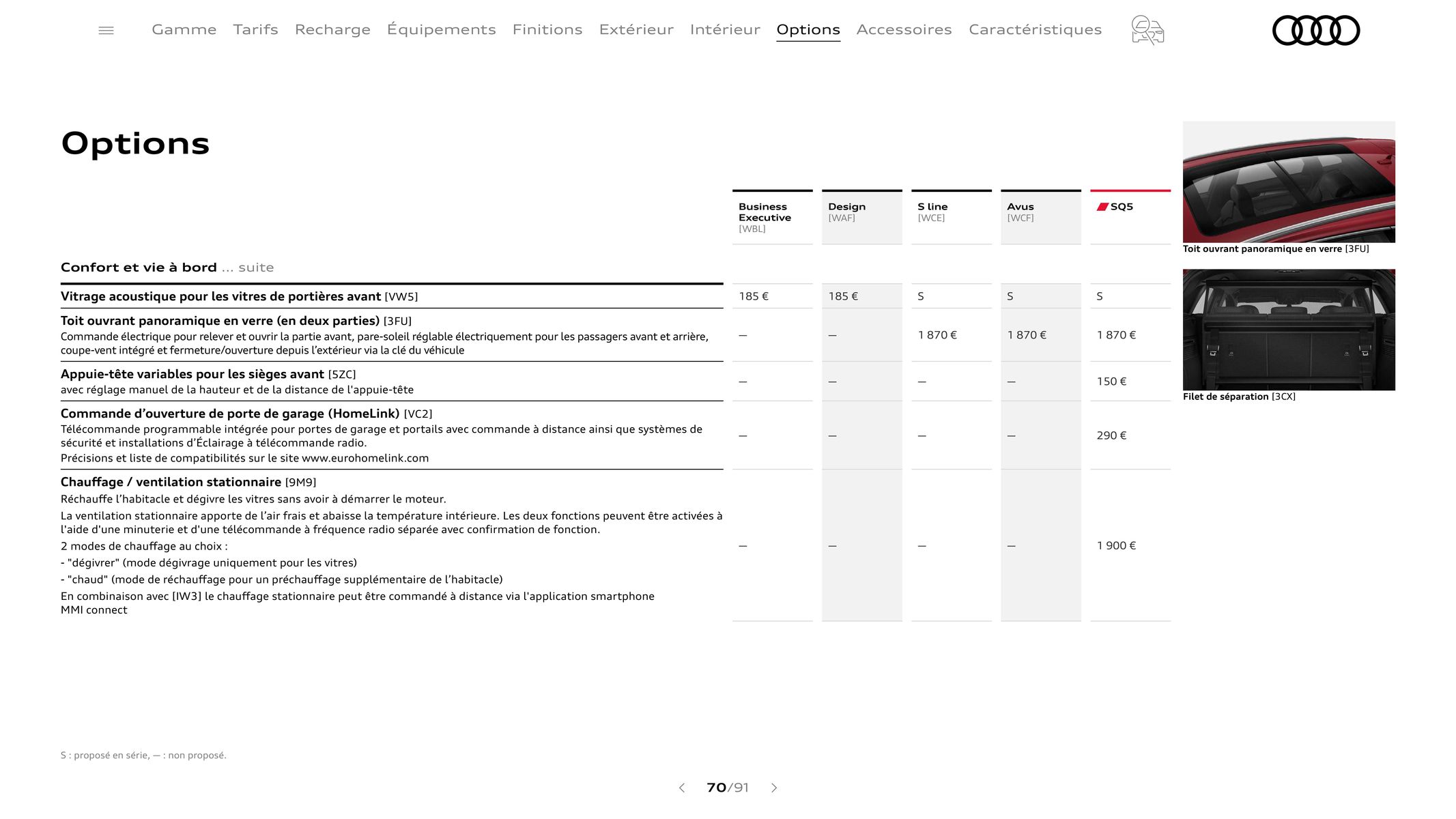 Catalogue Audi Q5 & SQ5, page 00070