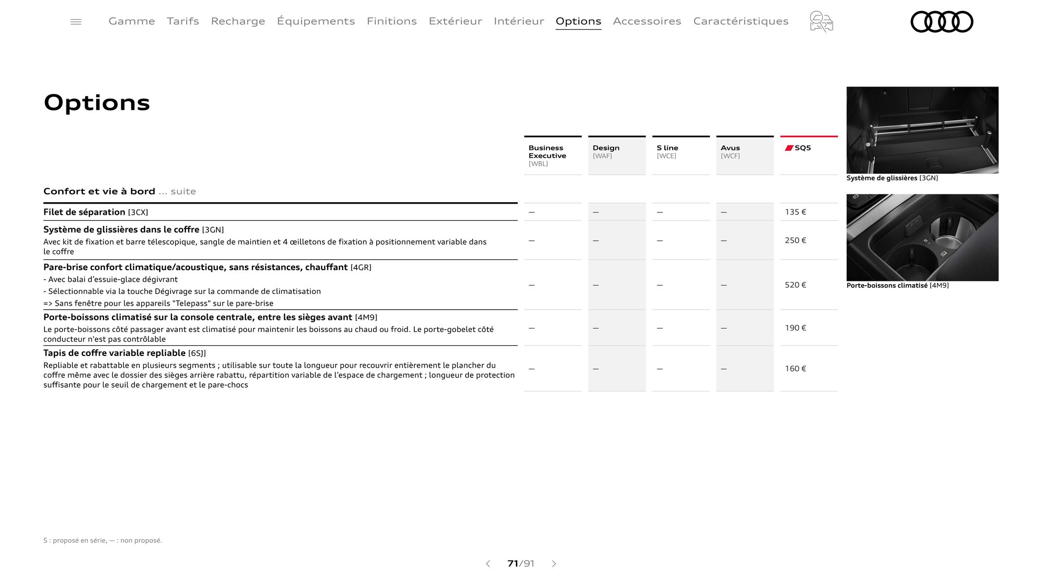 Catalogue Audi Q5 & SQ5, page 00071