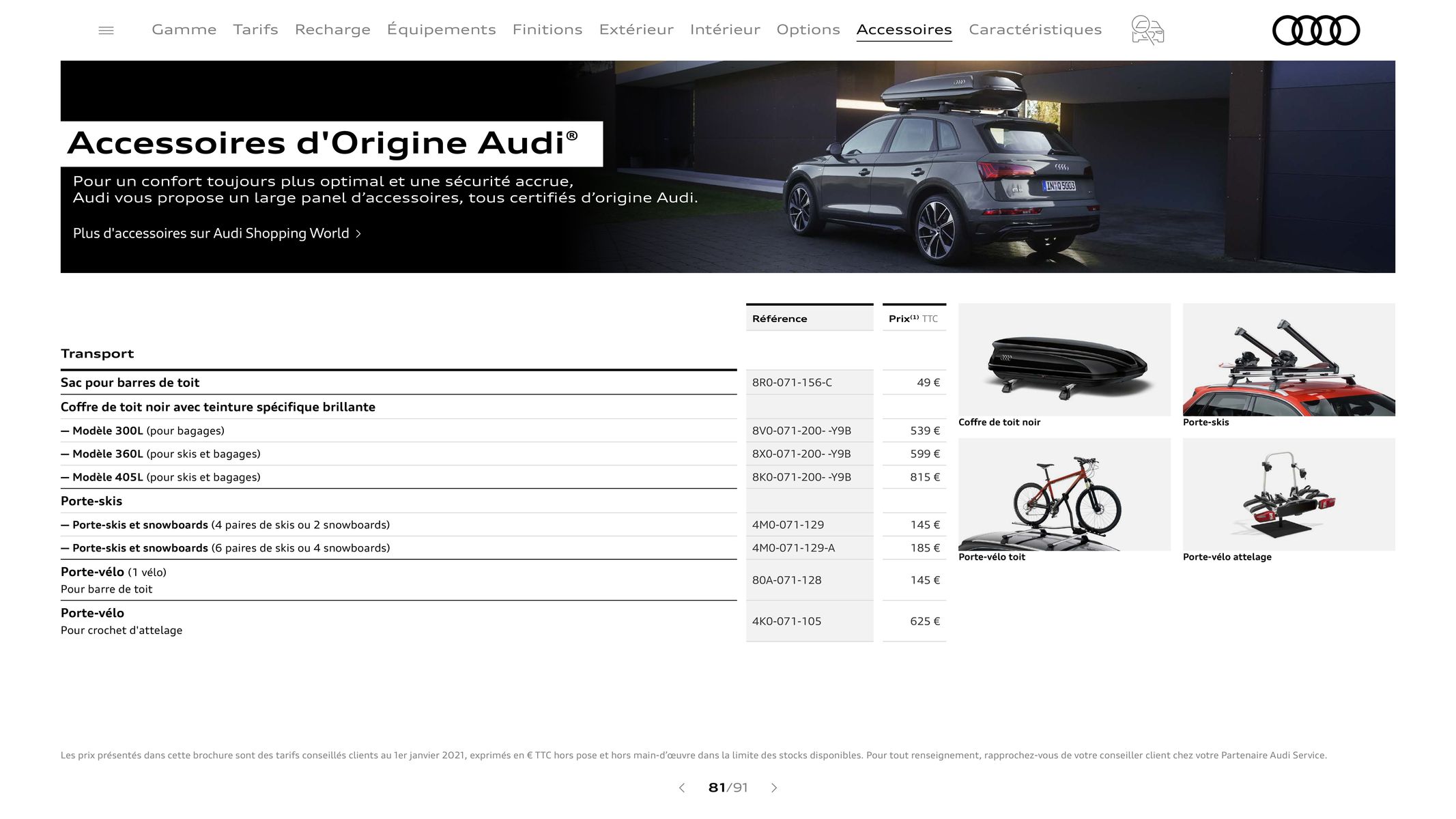 Catalogue Audi Q5 & SQ5, page 00081